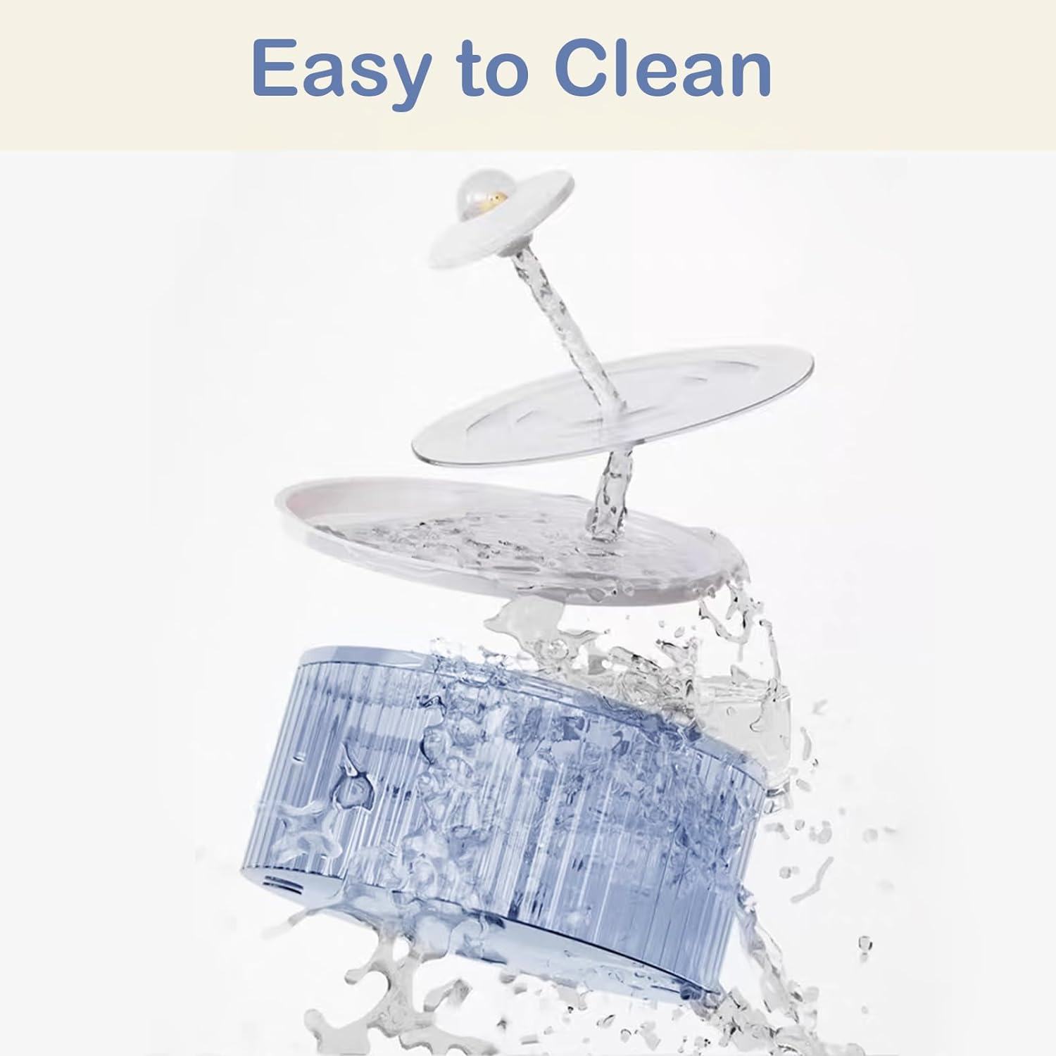 Drinking Fountains for Cats, 67Oz/2L Pet Fountain, Automatic Cat Water Fountain Dog Water Dispenser with Safety Auto-Off System for Cats, Dogs, Multiple Pets image number 3