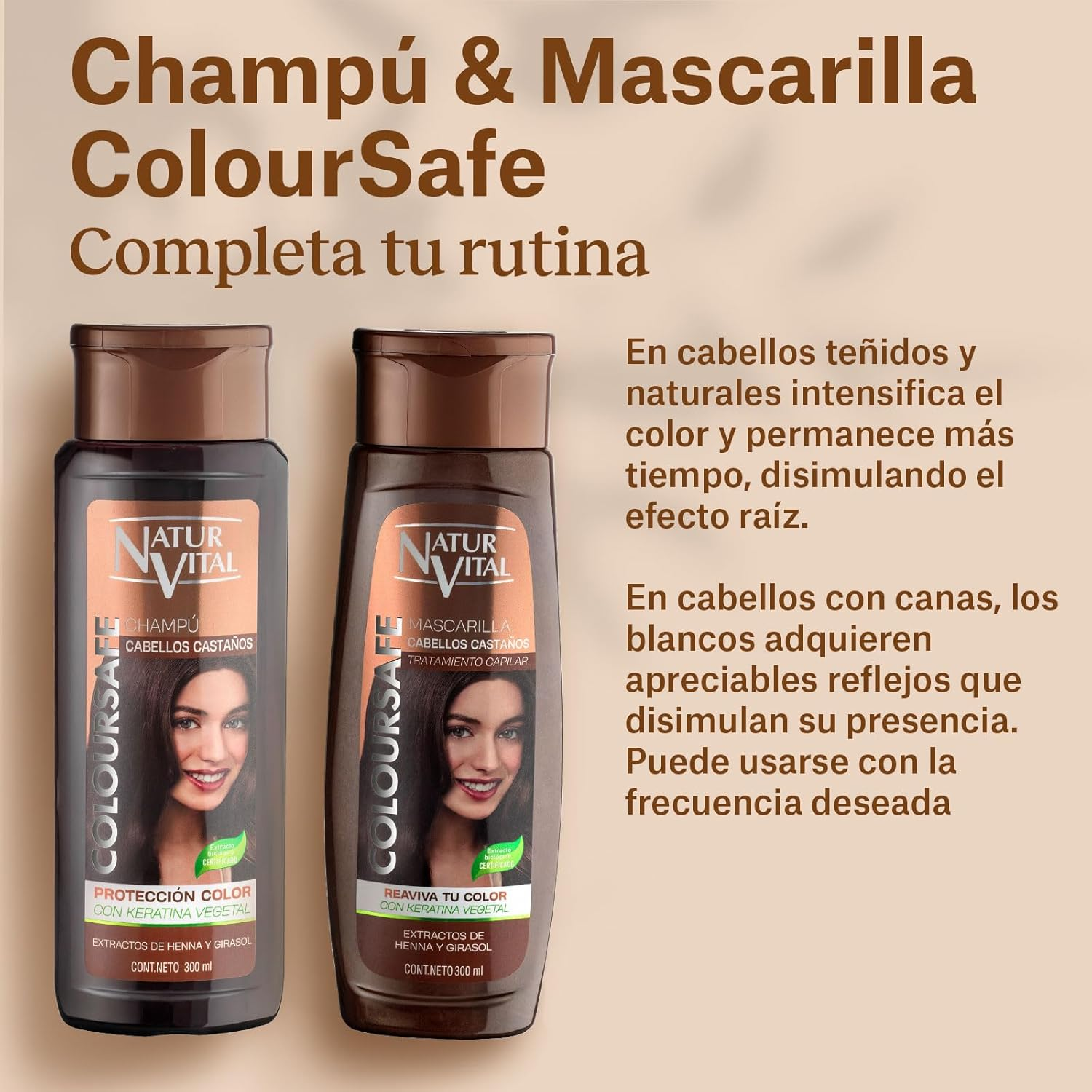 Champu Colour Casta&ntilde;o 300 Ml image number 3