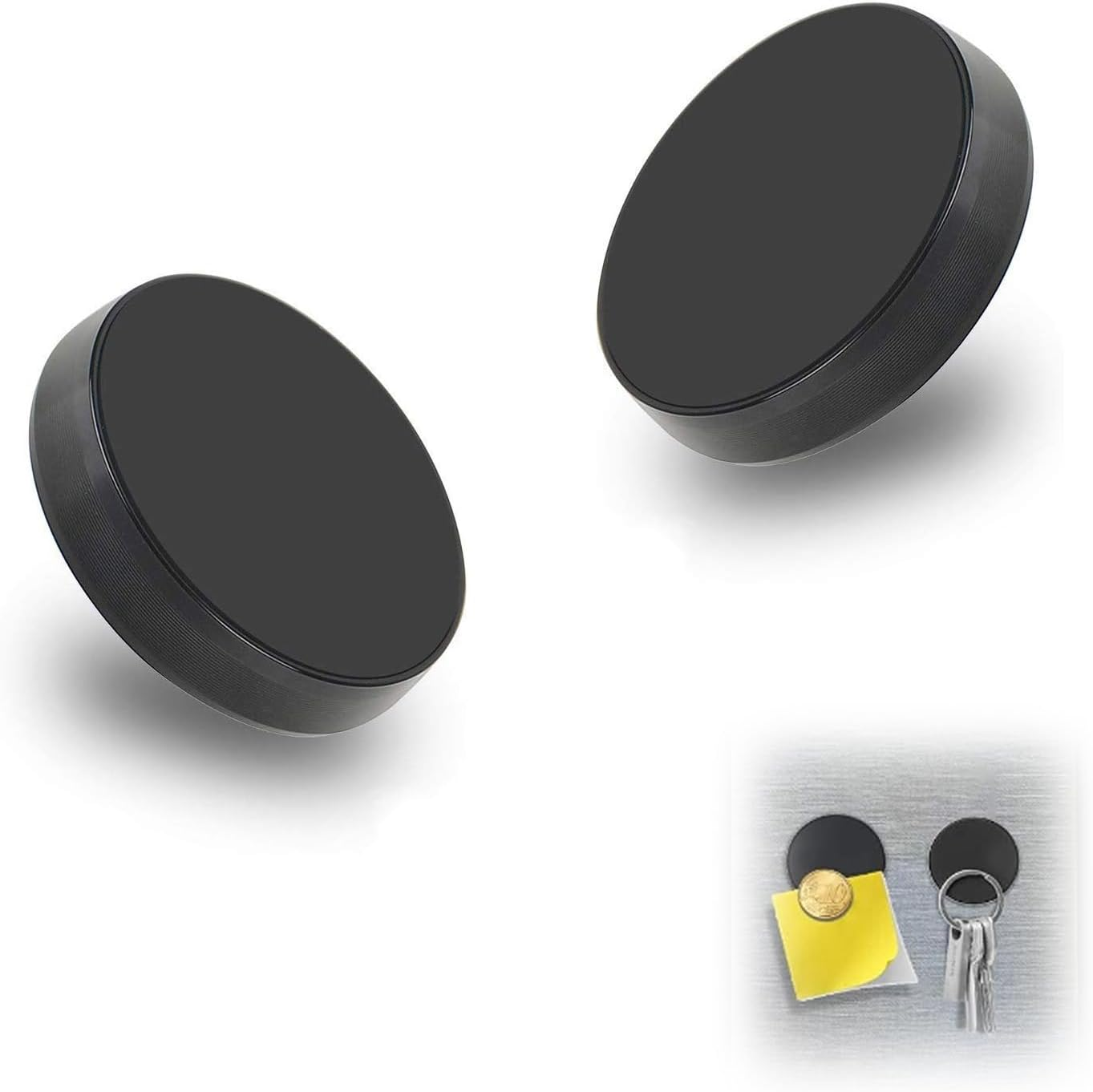 ONBPIY Magnetic Phone Holder for Car, Universal Stick-On Magnetic Car Mount Compatible with Magsafe, Phone Magnet for Dashboard, Wall, Kitchen, Home Gym &ndash; 2 Pack, Black image number 5