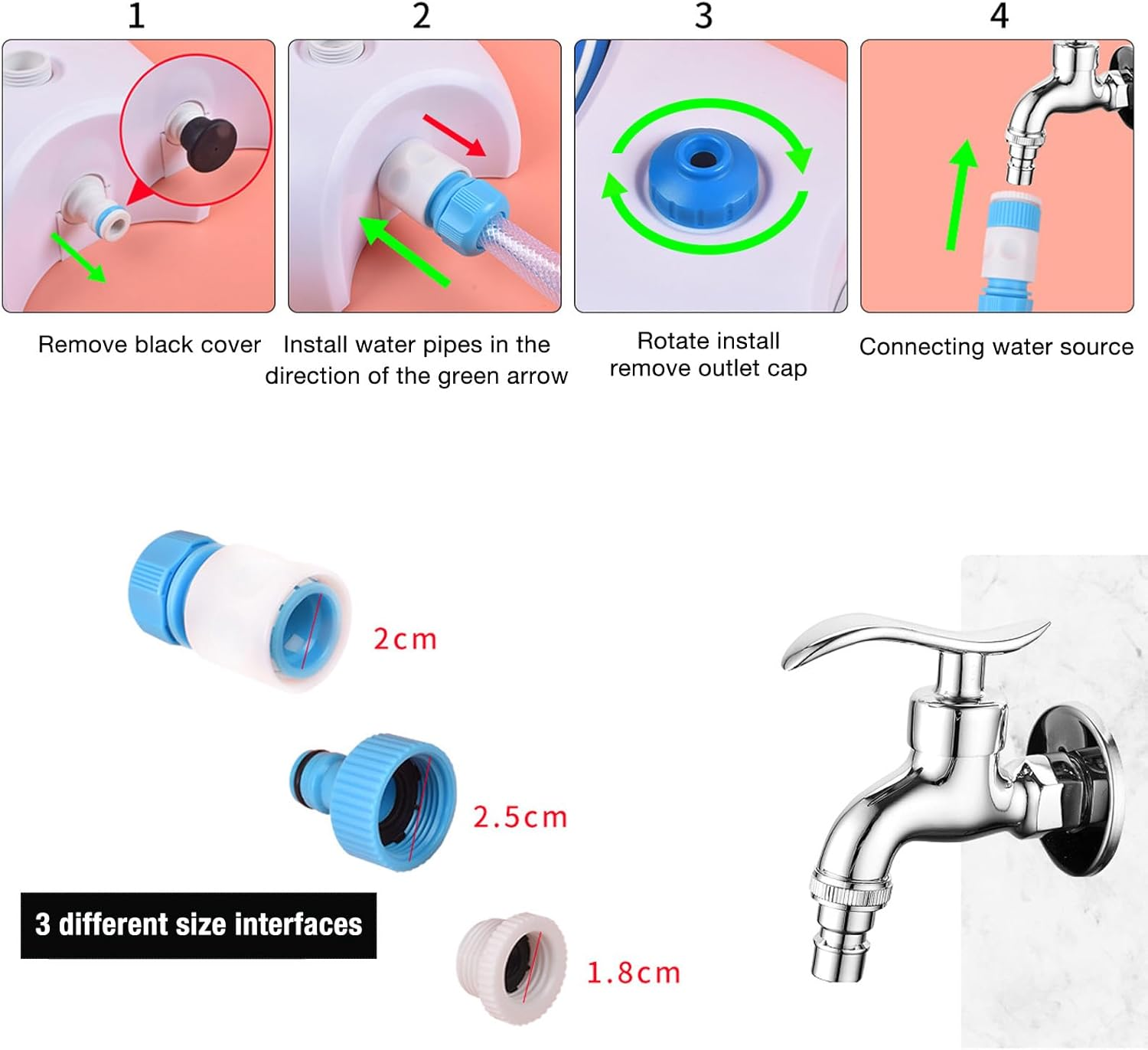 Dog Water Fountain, Activated Outdoor Water Dispenser with Hose, Hydration Sprinkler for Pets, Plastic Blue, 10.43 X 8.27 X 3.15 Inches, Keeps Pets Hydrated image number 4