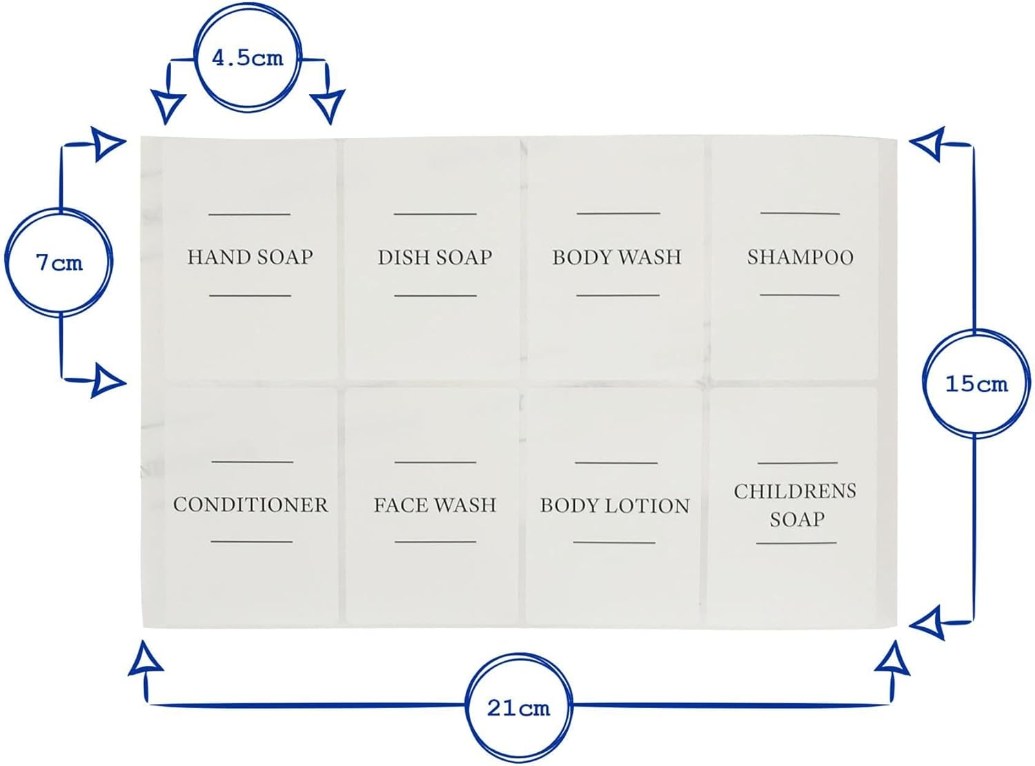 Harbour Housewares Glass Soap Dispensers with Labels - Amber/Black - 8 Pack - 500Ml Refillable Soap Dispensers Hand and Dish Liquid Pump for Bathroom, Kitchen, Laundry Room