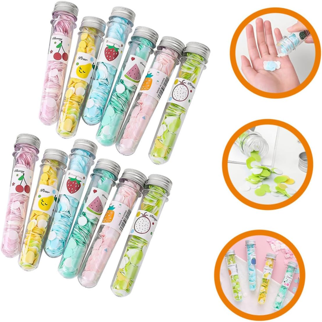 Kisangel Portable Soap Tablets for Camping Soap Sheets for Hand Cleaning in Bottles for Travel image number 1