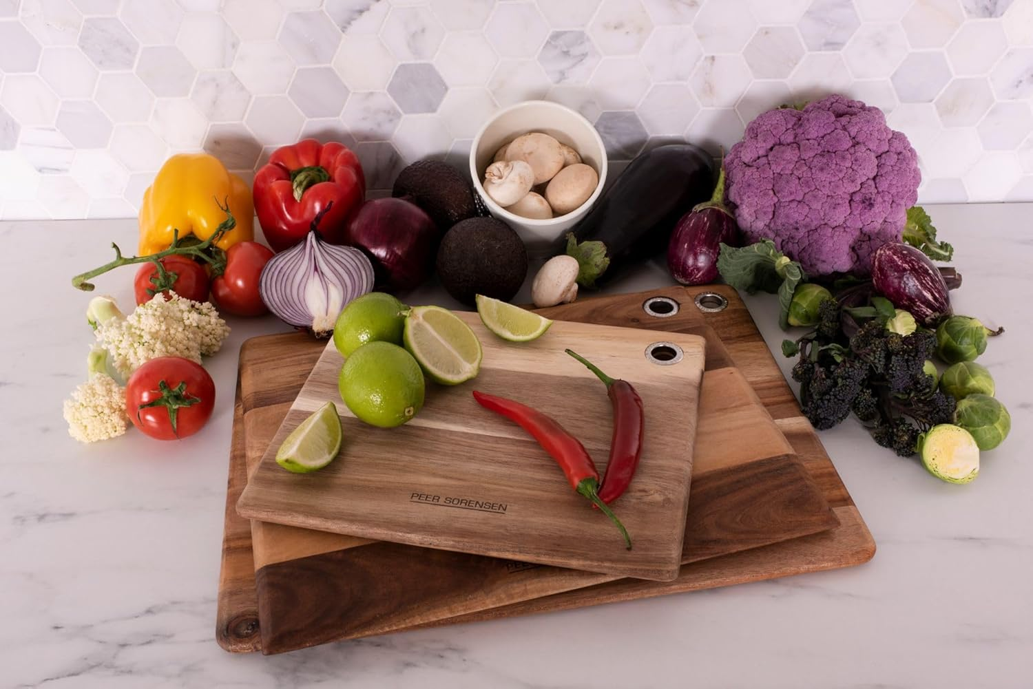 Peer Sorensen Slim Line Cutting Board, 35 X 27 X 1.2Cm, Acacia Wood