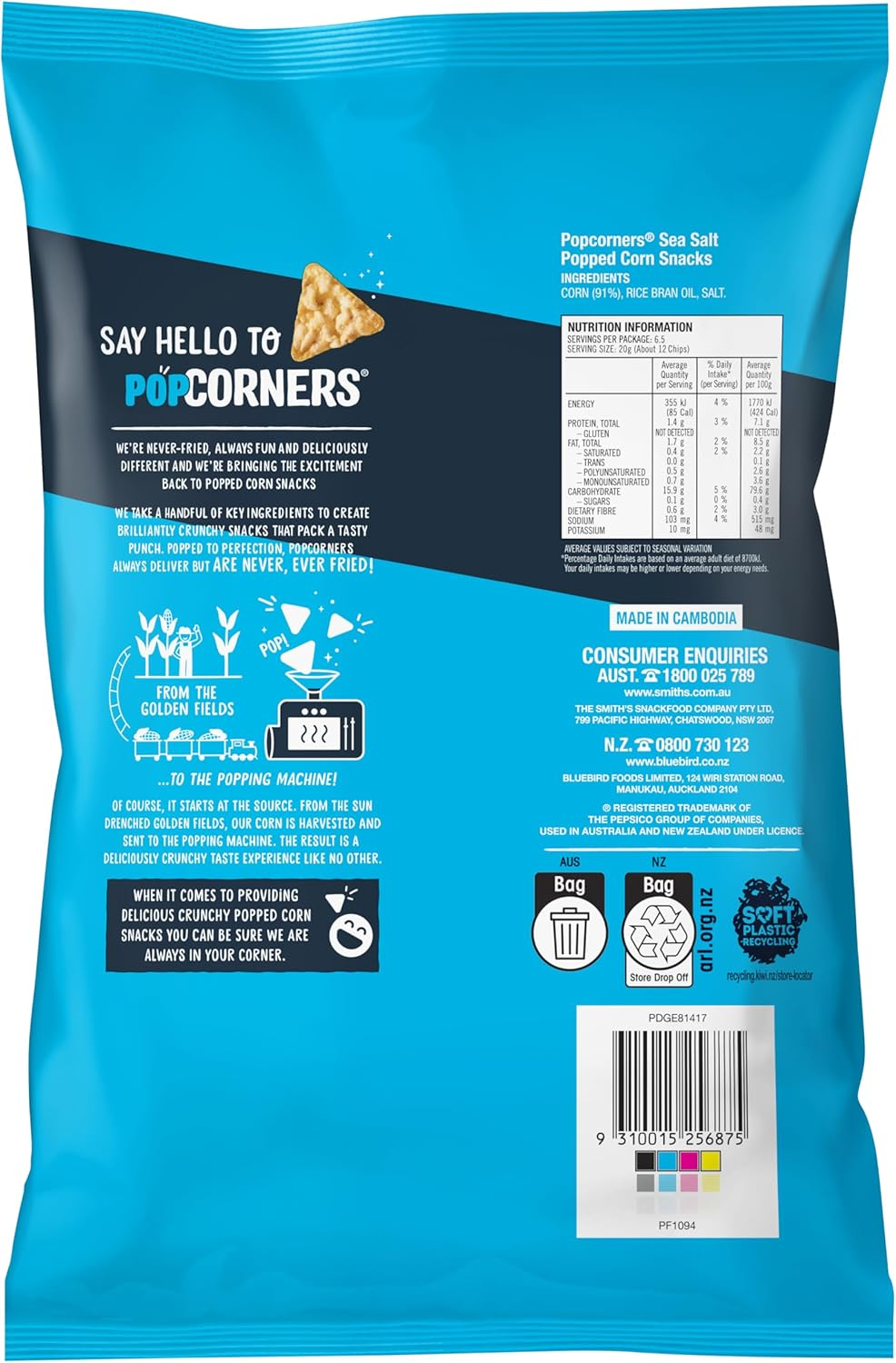 Popcorners Sea Salt 130G