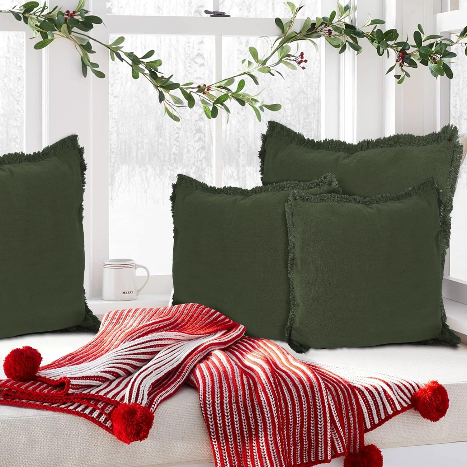 MEKOTRIN Cushion Cover, Pillow Cover, Throw Pillow Cover (45 * 45Cm/18 * 18In) image number 6