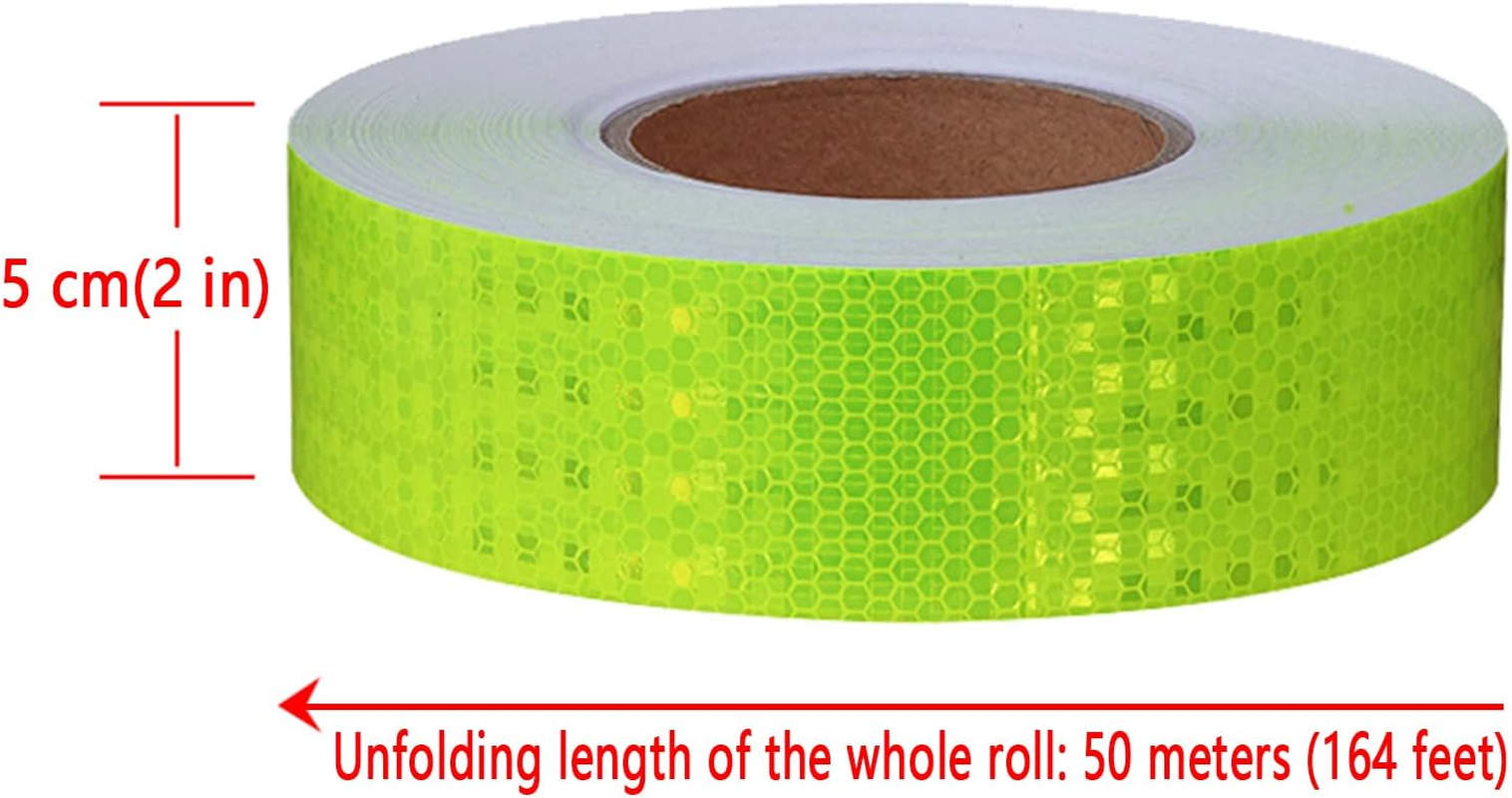 Reflective Tape Reflective Tape Warnig Tape Self-Adhesive High Intensity Reflective Sticker(Red)