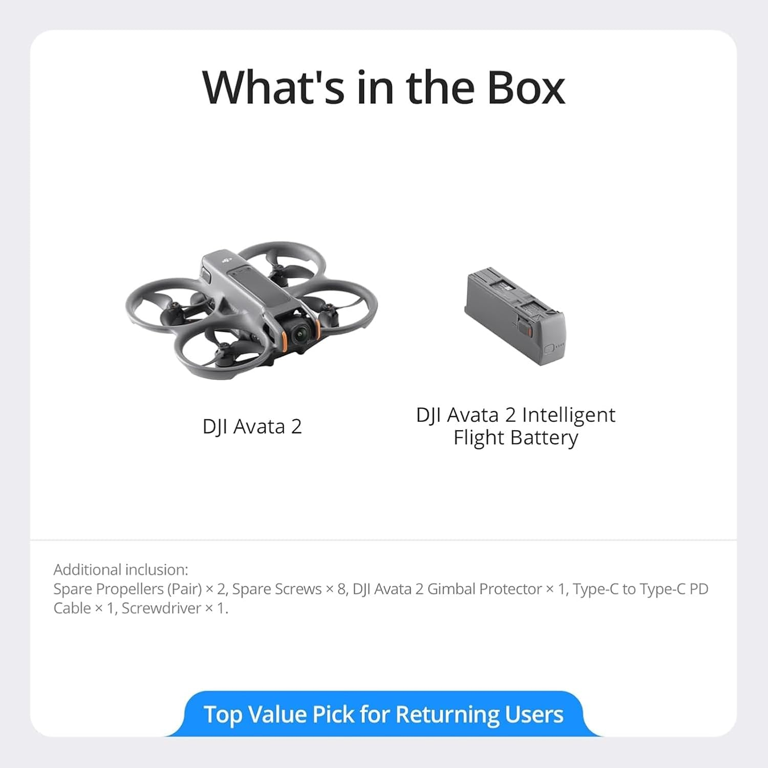 DJI Avata 2 (Drone Only), FPV Drone with Camera 4K, Immersive Flight Experience, Built-In Propeller Guard, Easy Flip/Roll, Super-Wide 155&deg; FOV, Compatible with RC Motion 3, POV Content Camera Drone image number 4