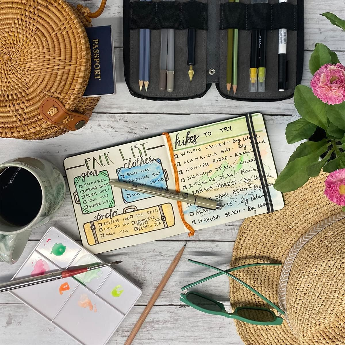 Travelogue Hand Book Journal Vermillion Portrait 8.25 X 5.5Inches 128 Pages 130Gsm, Pocket Landscape, Artist Journal image number 5