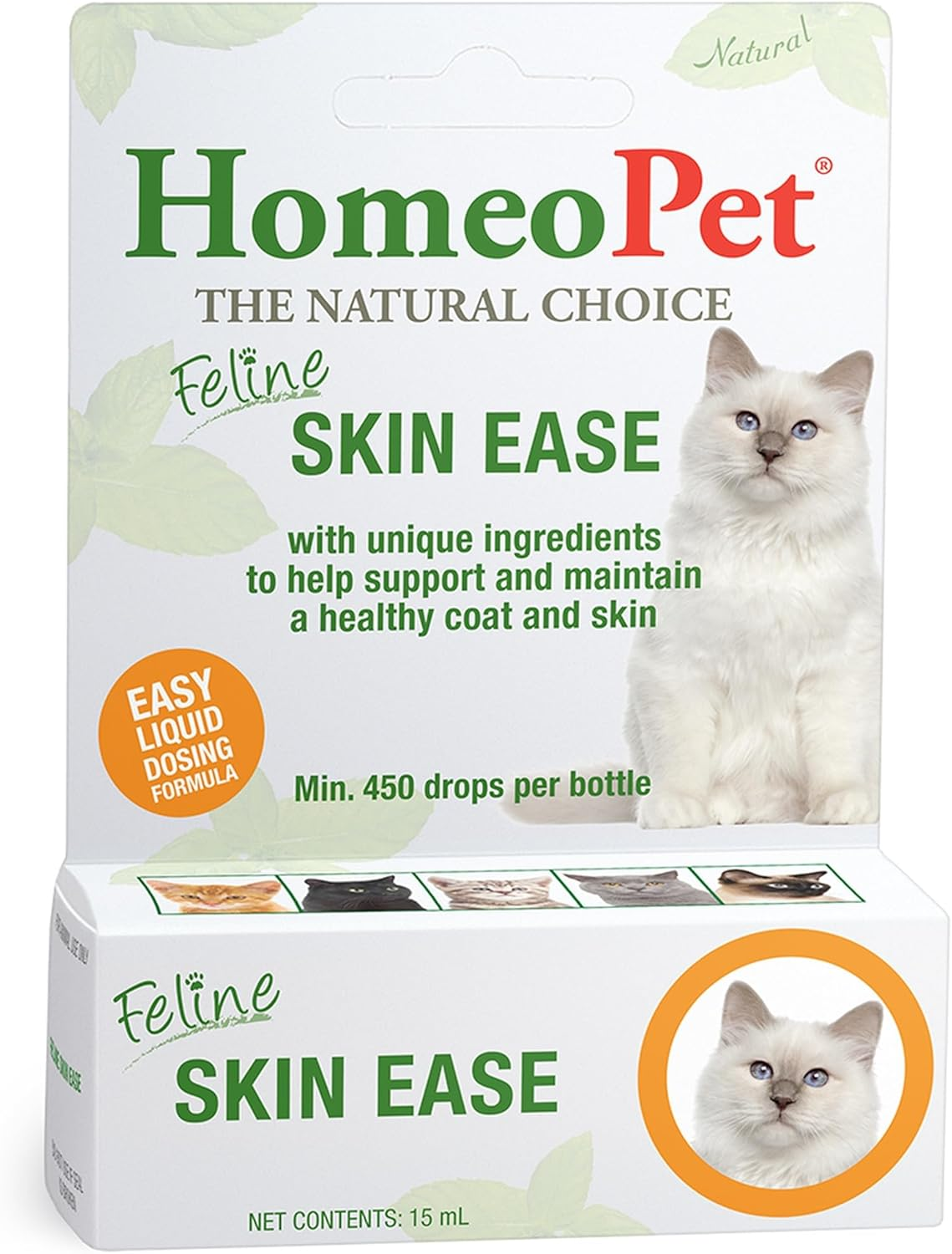 Homeopet Feline Skin Ease 15 Ml &ndash; Natural Cat Skin Relief Drops for Irritated Skin, Chewing, Scratching & Hair Loss &ndash; Natural Remedy to Relieve Cat Skin Issues & Support Healthy Coat. Vet Approved image number 2