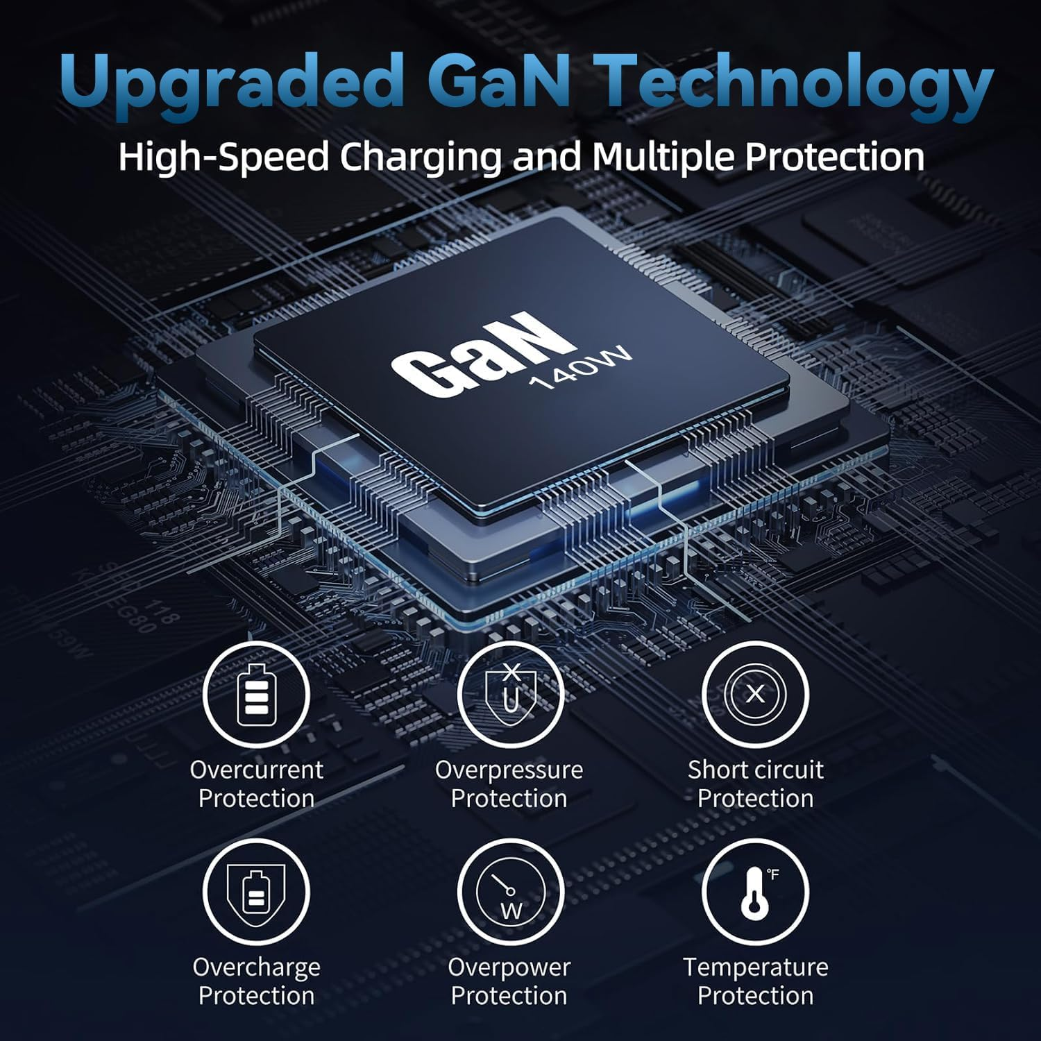 KFD Gan 140W 28V5A USB-C PD3.1 Charger for Macbook M3 M4 16'' 14'' Pro Air, Ipad Pro 2024, ASUS DELL HP OMEN, Galaxy S24 S23 Note 20, Iphone 16 15 Pro, Eero Poe, Msi AI Gaming Laptop Power Adapter image number 6