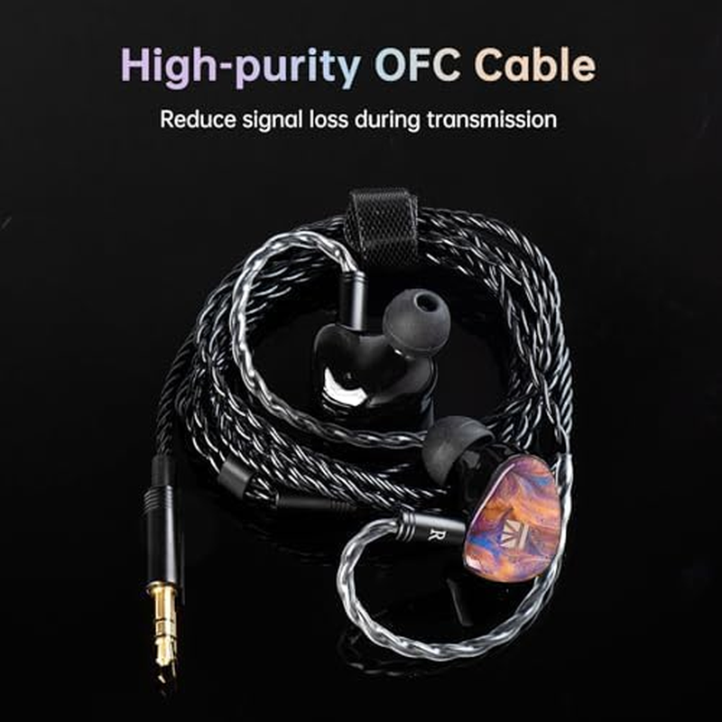 Keephifi KBEAR KB02 in Ear Monitors for Musicians,Wired IEM Earphones with 10Mm Elastic-Piece Bone Conduction&Beryllium-Plated Diaphragm DD Hybrid,Ultra Strong Bass,Dj Headphones for Stage,Vocals image number 1