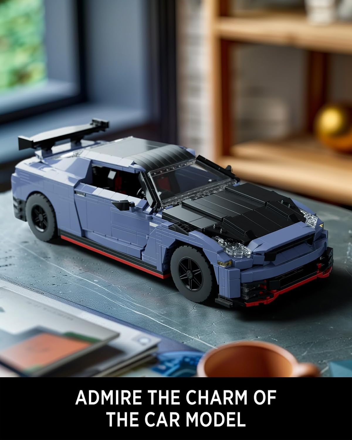 Nifeliz GTRS-35 Sports Car Building Sets, 1:14 Scale Collectible Model Set for Adults Car Enthusiasts, Gifts to Build and Display (1323 PCS, NF10285) image number 2