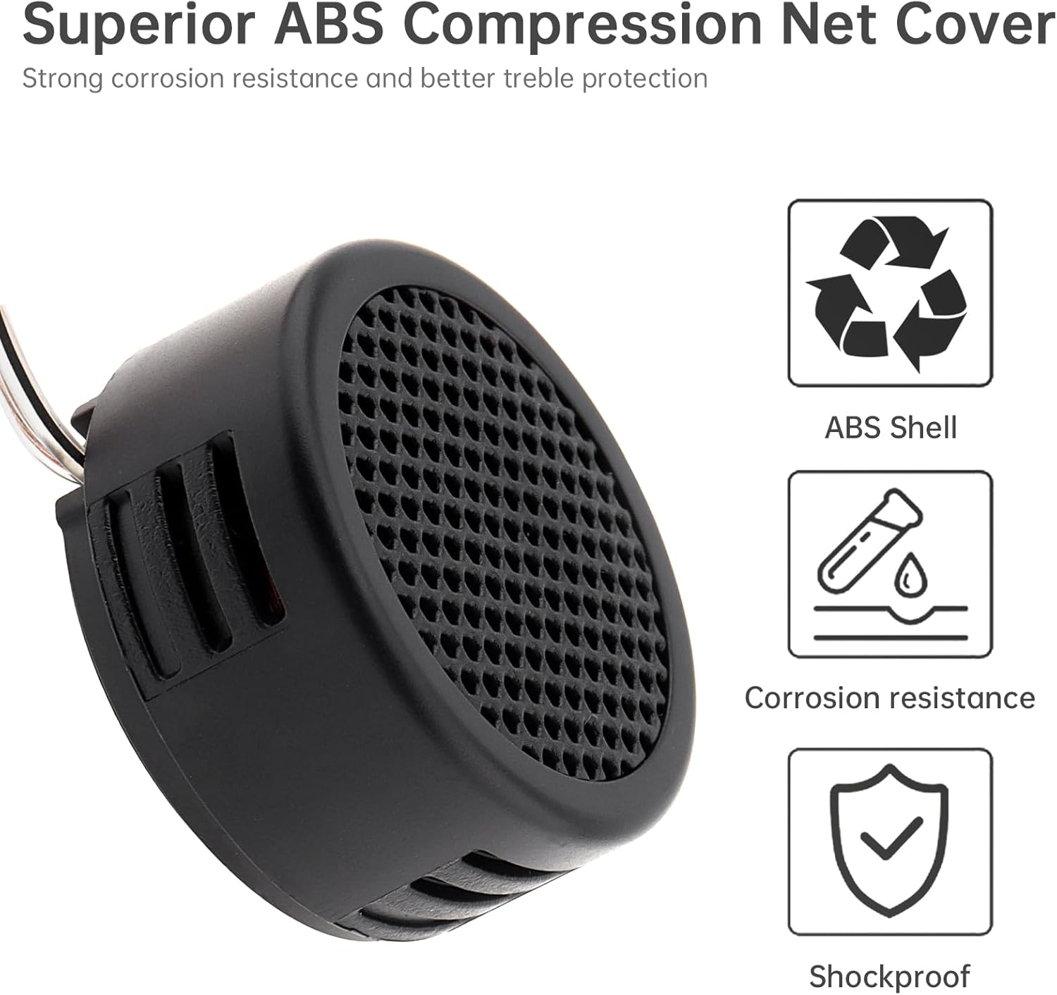 Car Tweeters, 4Pcs 500W High Efficiency Mini Dome Tweeter Speakers for Car Audio System