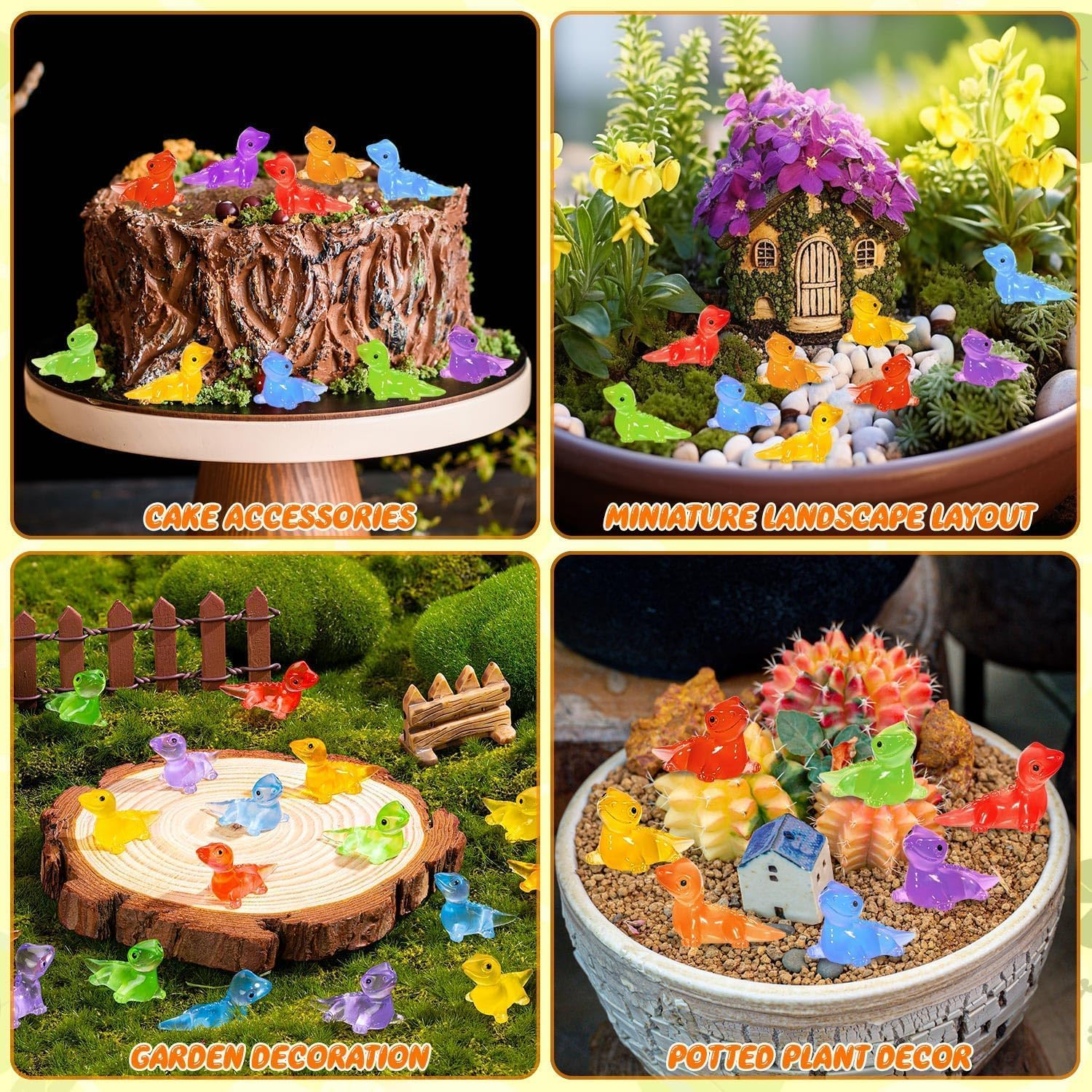 72PCS Luminous Mini Resin Lizards, Cute Lizard Figures Glow in the Dark, Tiny Lizards Animal Miniature for DIY Micro Moss Landscape Crafts Dollhouses Potted Plants Hidden Games image number 5