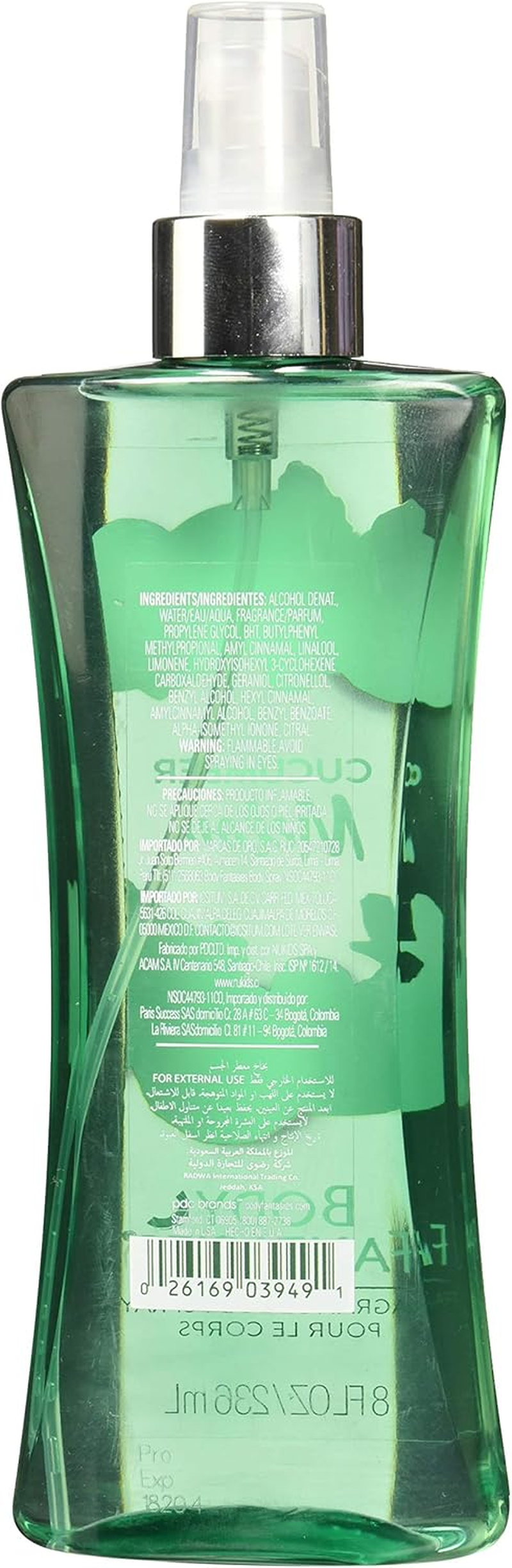 Body Fantasies Signature Cucumber Melon Fragrance Body Spray for Women, 8 Ounce