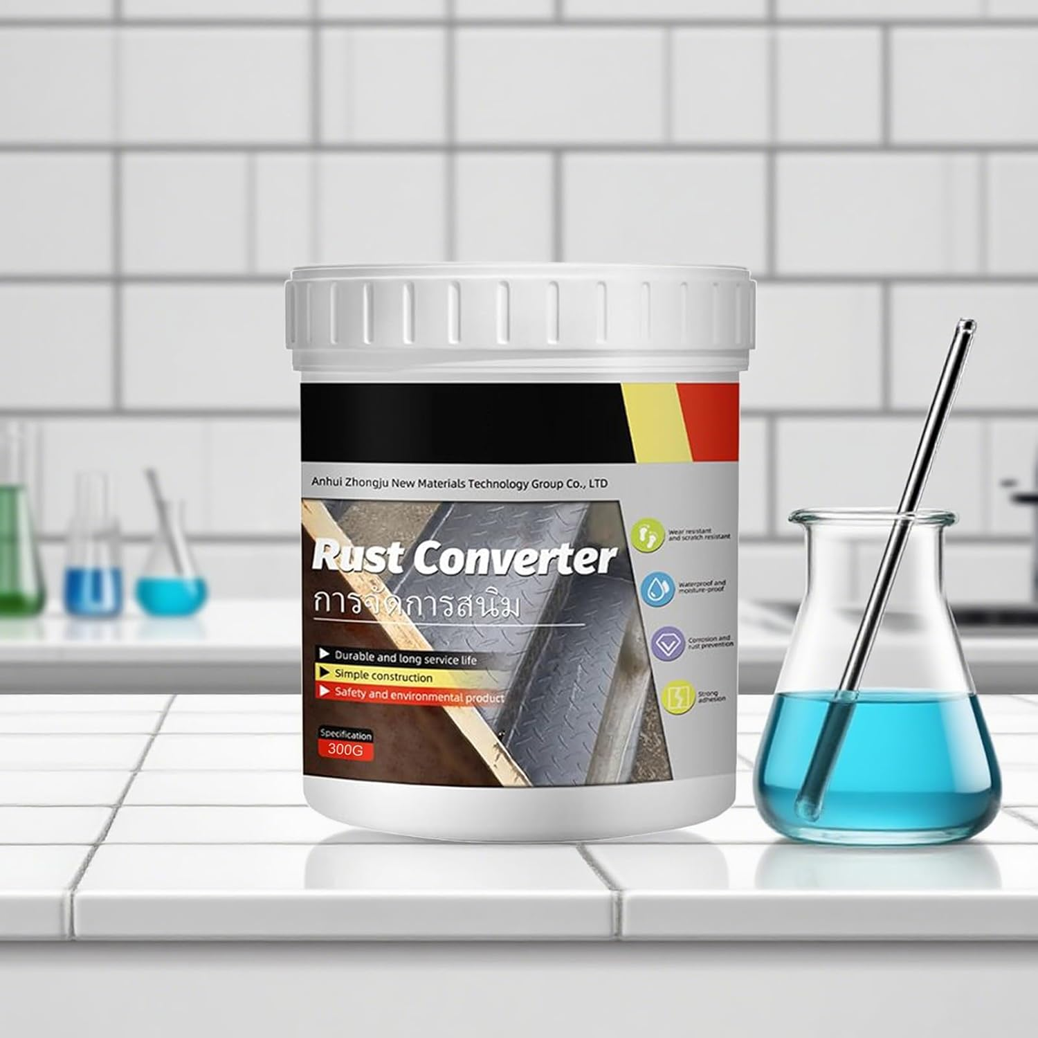 Rust Conversion Paint,300G Rust Converter Automotive - Protective Primer Dissolver Long-Lasting Coating for Automotive Truck Boat Trailer Chassis Bolts Grills Vehicles - Blue image number 2