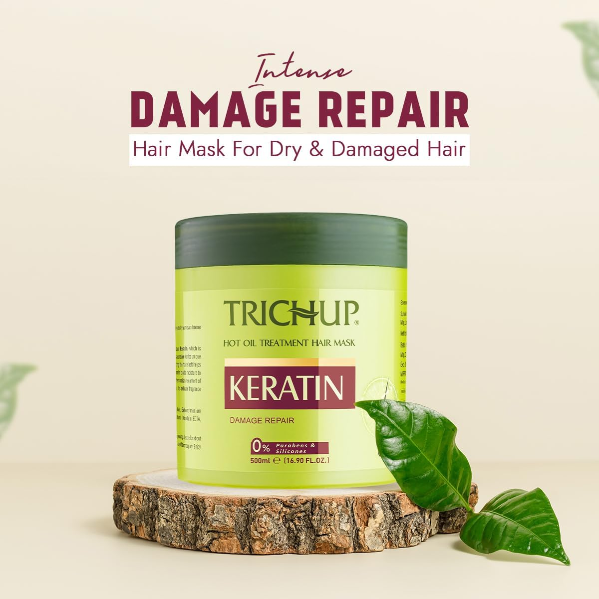 Trichup Keratin Hair Mask 500Ml - for Intense Damaged Hair Repair - Salon like Hair Spa at Your Home - for Dry & Damaged Hair image number 4