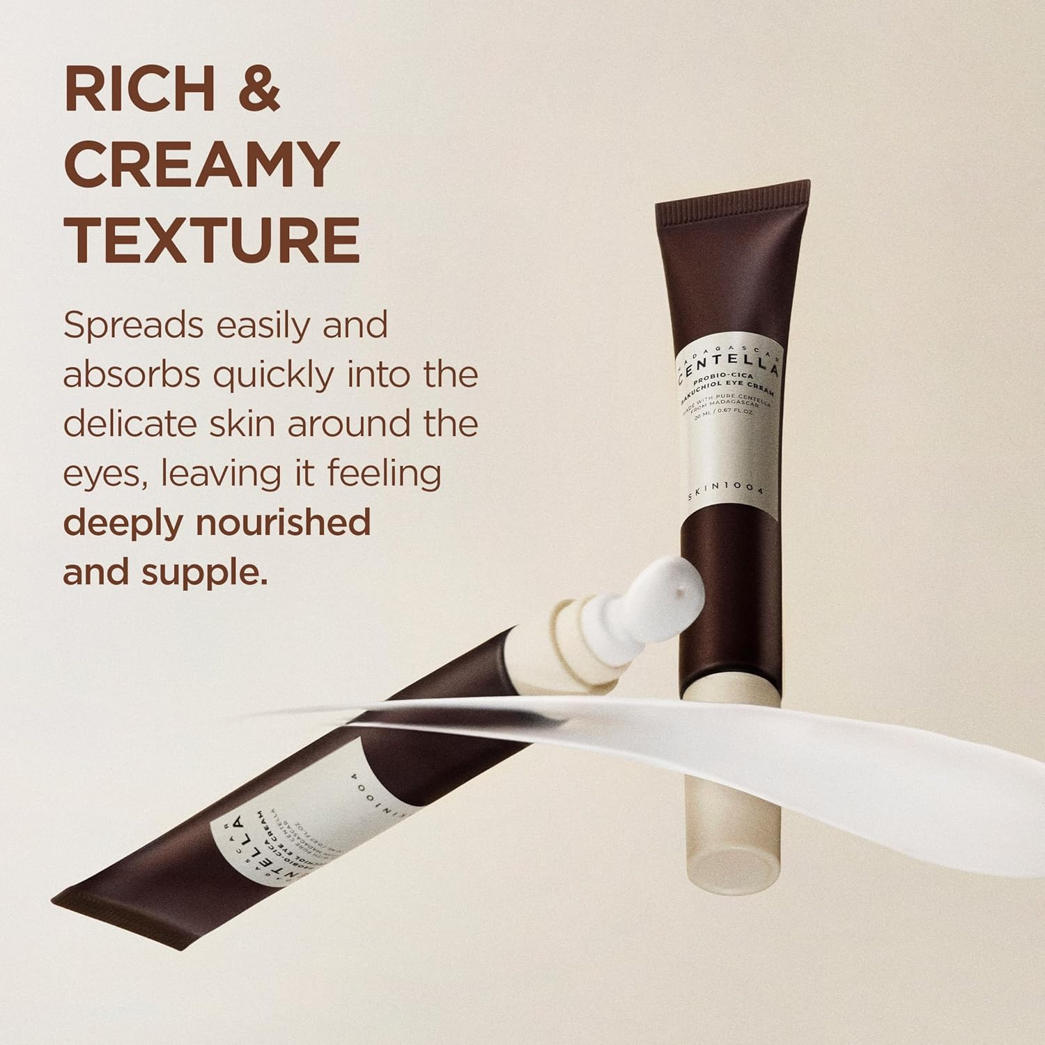 SKIN1004 Centella Probio-Cica Bakuchiol Eye Cream Twin Pack, (20Ml*2), Korean under Eye Cream with Bakuchiol & Centella, Hydrating Eye Treatment for Fine Lines & Eye Area Care, Retinol Alternative, Korean Skincare image number 4