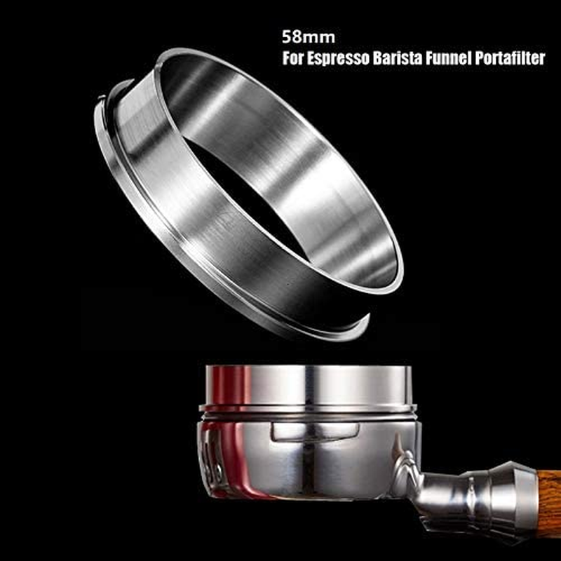 NEOUZA Stainless Steel 58Mm Coffee Espresso Dosing Funnel Ring Catcher Fits for E61 Group Coffee Machines Barista Portafilter Breville, Rancilio, Gaggia, La Pavon image number 5