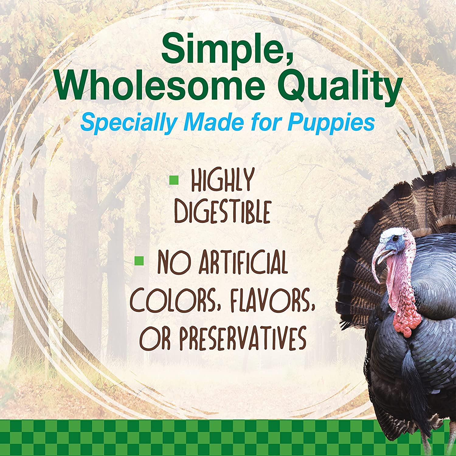 Nylabone Natural Healthy Edibles Wild Puppy Chew Treats with Real Turkey (Pack of 4) image number 1