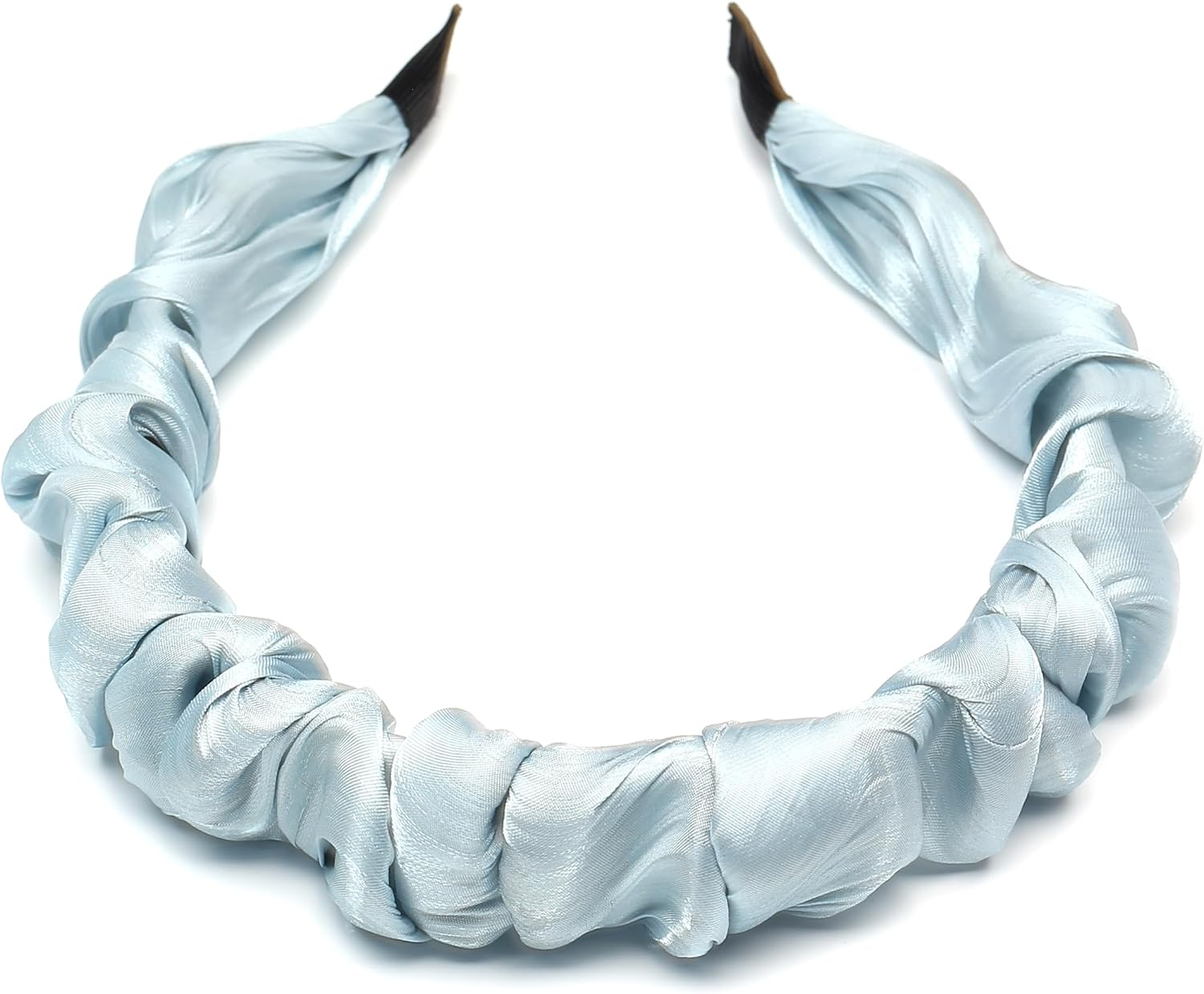 Qingoo Pleated White Headband Women Headband Hair Accessories Elegant Girls Hair Accessory 1 Piece (White)