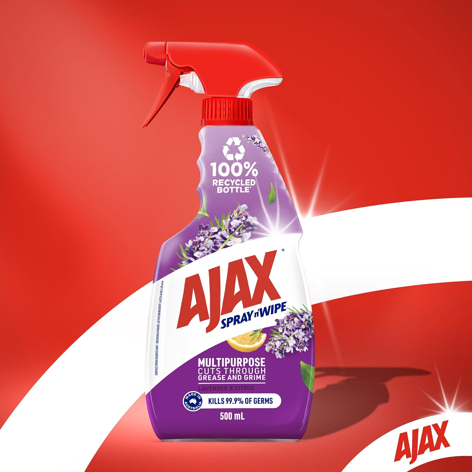 Ajax Lavender and Citrus Multipurpose Spray N Wipe Cleanser 500 Ml image number 6