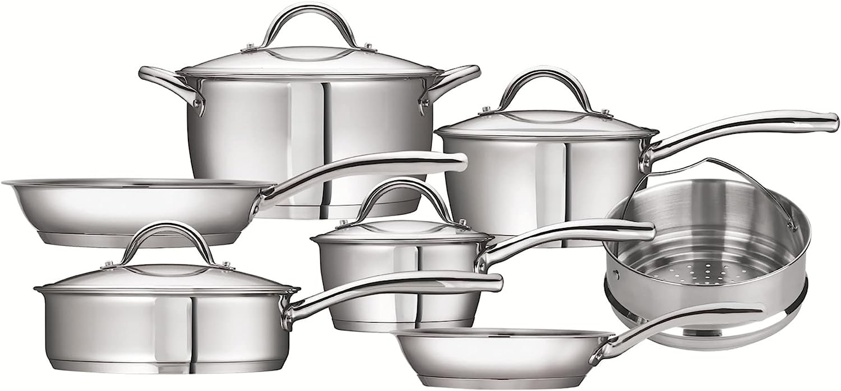Tramontina Professional Cookware 7 Pieces Set,Silver image number 1