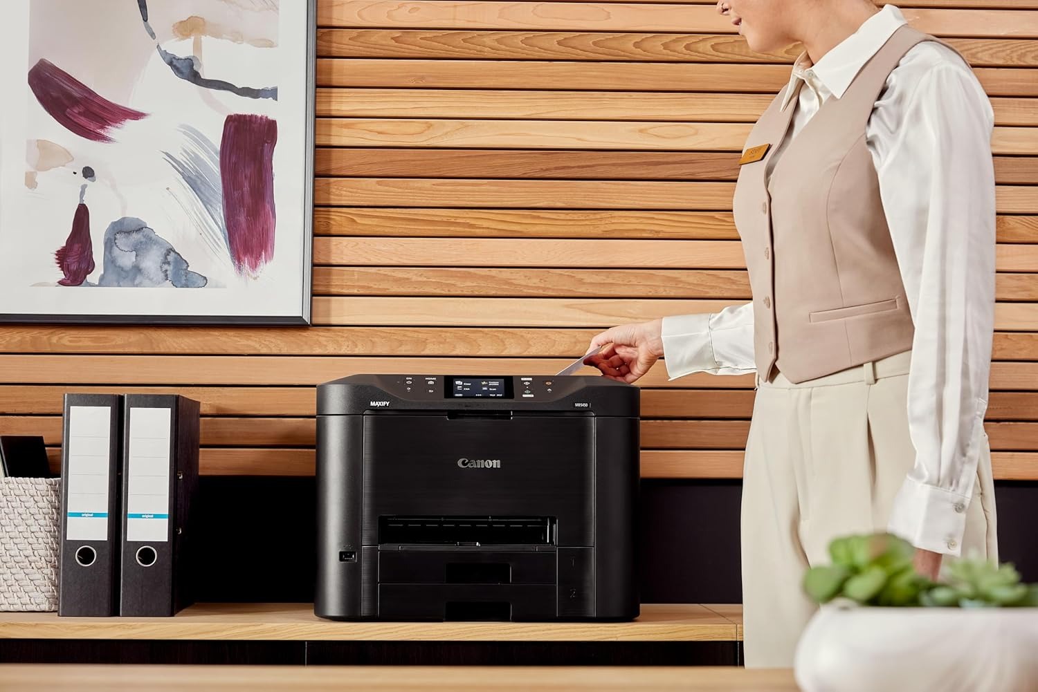 Canon MAXIFY MB5150 Multifunction Colour Inkjet Printer - A4 Print, Copy, Scan, Fax - 250 Sheet Capacity, 50-Sheet ADF, 2-Sided Scan - Wi-Fi, Cloud Link, USB Connectivity - Home Office Printer image number 3