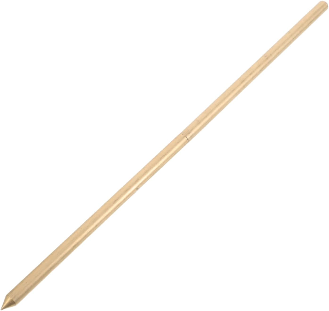 VICASKY Ground Rod for Generators 12Mmx300Mm Brass Galvanized Earth Pin Weather-Resistant Grounding Rod for Electric Fence Systems Antenna Earthing