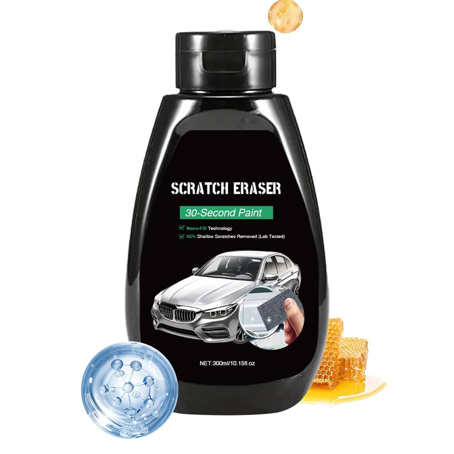 Car Scratch Remover | Multifunctional Polishing Compound,300Ml Portable Repairing Accessories, Automotive Buffing Tool for Trucks image number 2