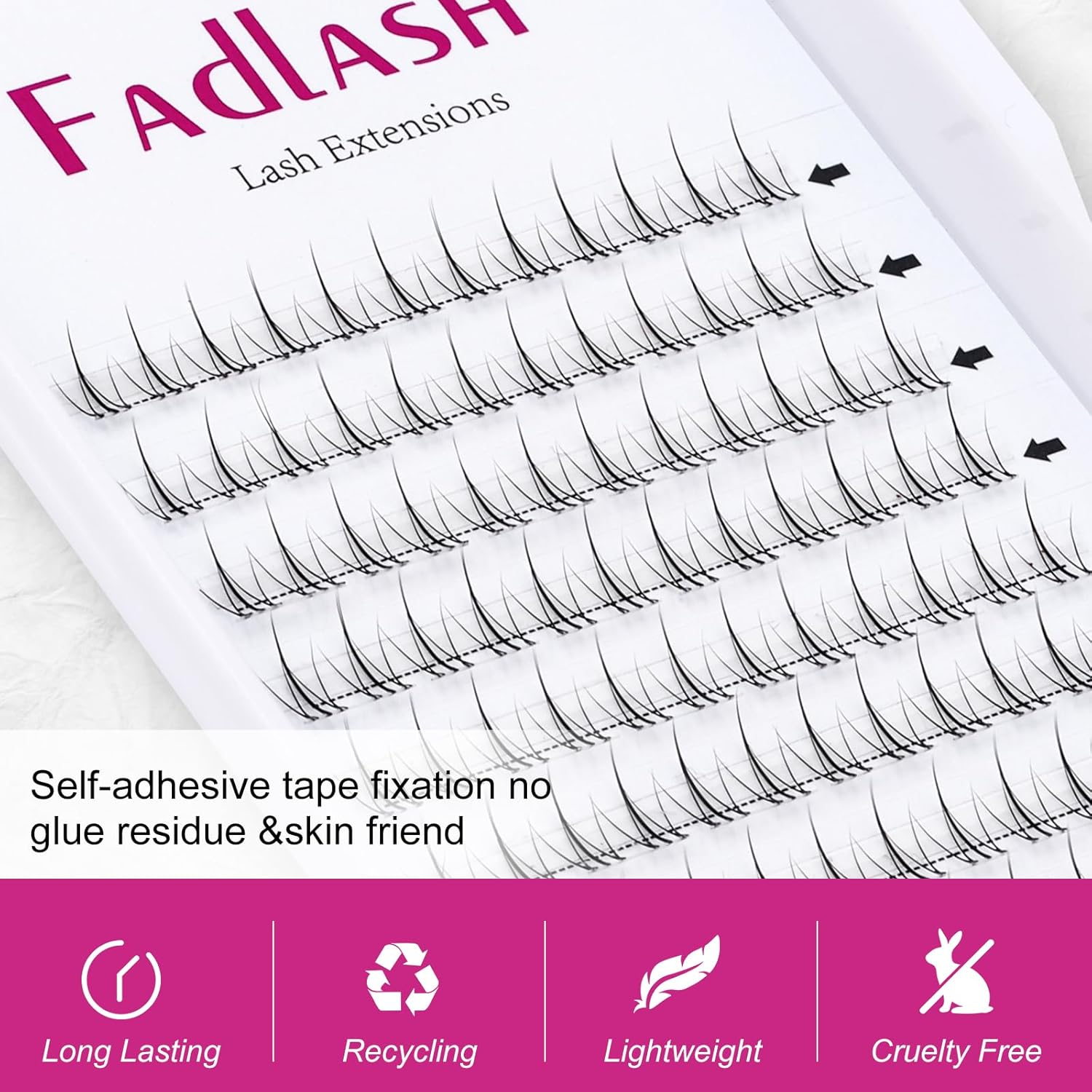 Cluster Lashes Bottom Eyelashes Individual Lashes 144 Pcs Soft DIY Lash Extensions Soft Lash Clusters Lighweight Eyelash Extension Clusters Easy to Apply False Eyelashes (Bottom, JX10) image number 1
