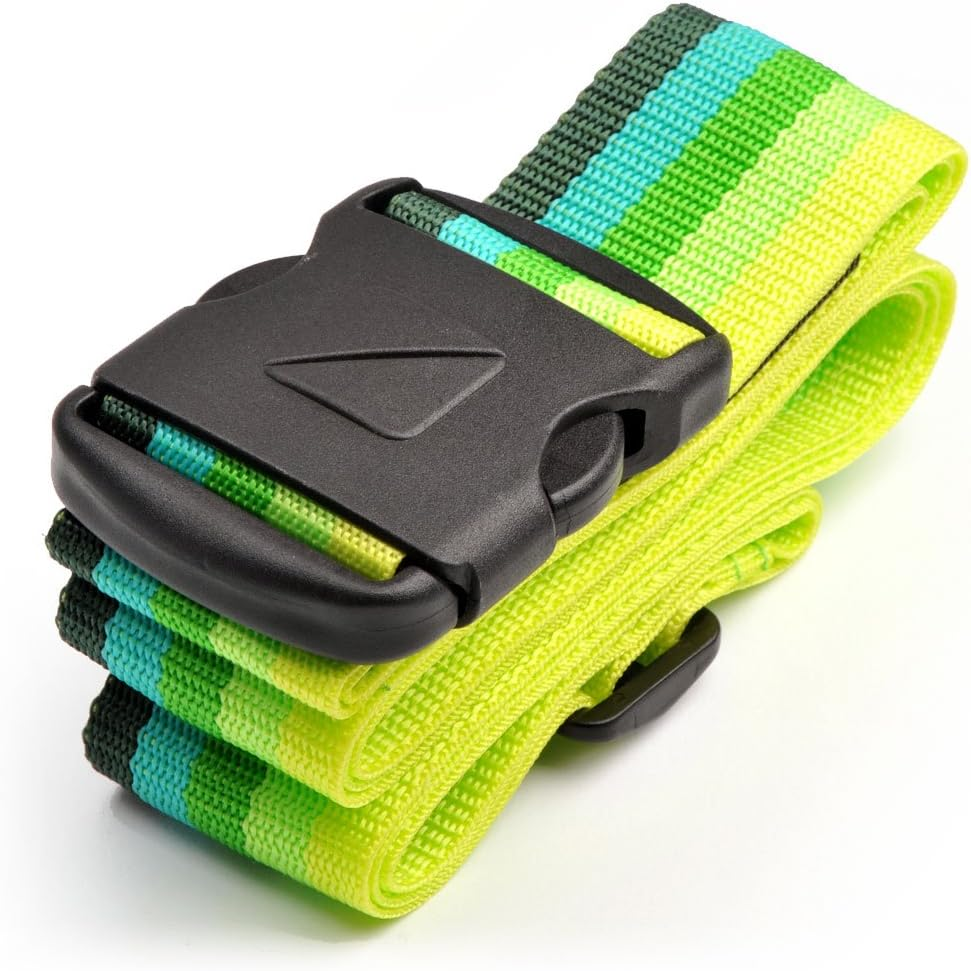 Travel Blue Luggage Straps - Multicolour Suitcase Straps for Easy Recognition - 80" X 2" Durable Polypropylene with Nylon Buckle, Integral Address Label - Secure Luggage Straps for Suitcases image number 3