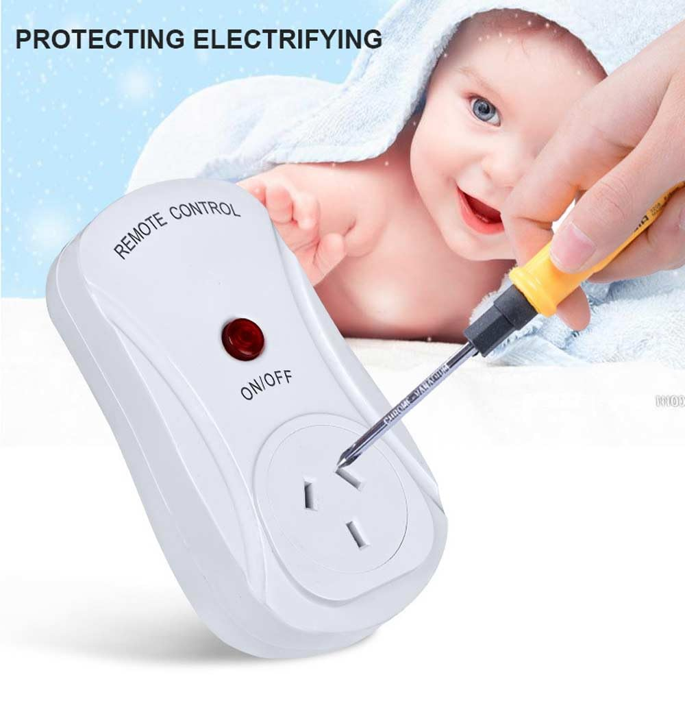 Wireless Remote Control Electrical Outlet Switch for Lights, Fans, Christmas Lights, Small Appliance, Long Range White (Learning Code, 2Rx-1Tx) 3000W/16A image number 3