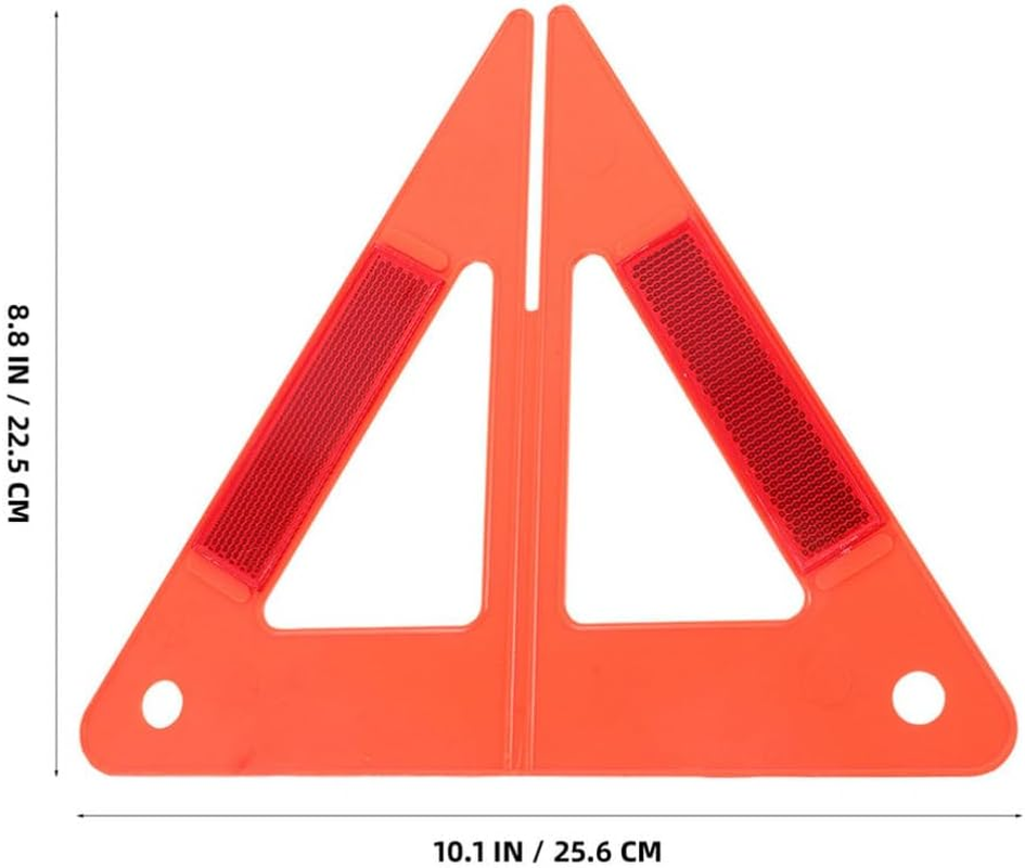 Iplusmile 4Pcs Reflective Warning Triangle Kit Portable Safety Triangle for Vehicles High Visibility Emergency Road Sign Essential Safety Kits for Roadside Assistance image number 4