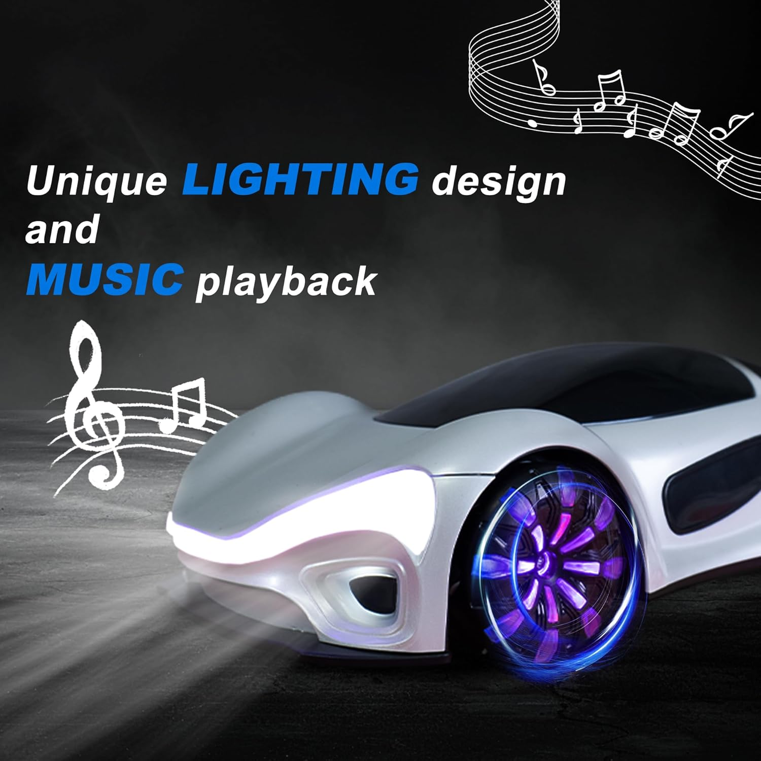 Remote Control Car, Drift RC Stunt Car with Light Spray and Sound, 2.4Ghz Hobby RC Cars Toy for Kids, 360&deg; Rotate, Birthday Gifts for Boys Girls 4-12 image number 2