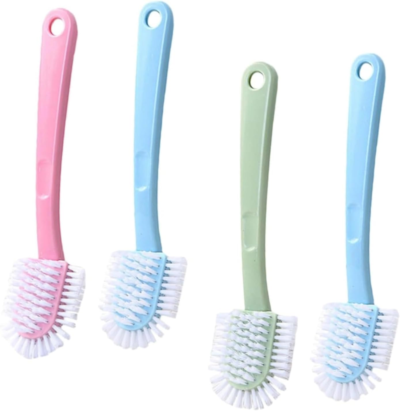 Lyfengdeam 4 Pack Non Damaging Shoe Brush,Multifunctional Long Handle Hard Shoe Washing Brushrush,Household Cleaning Laundry Brush image number 5
