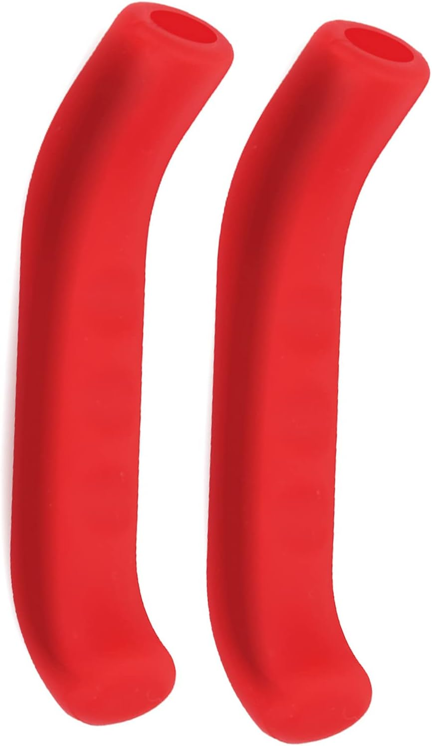 Bikes Brake Lever Cover Silicone Grips, anti Slip Waterproofed Protector for Cycling Accessory - Red image number 6