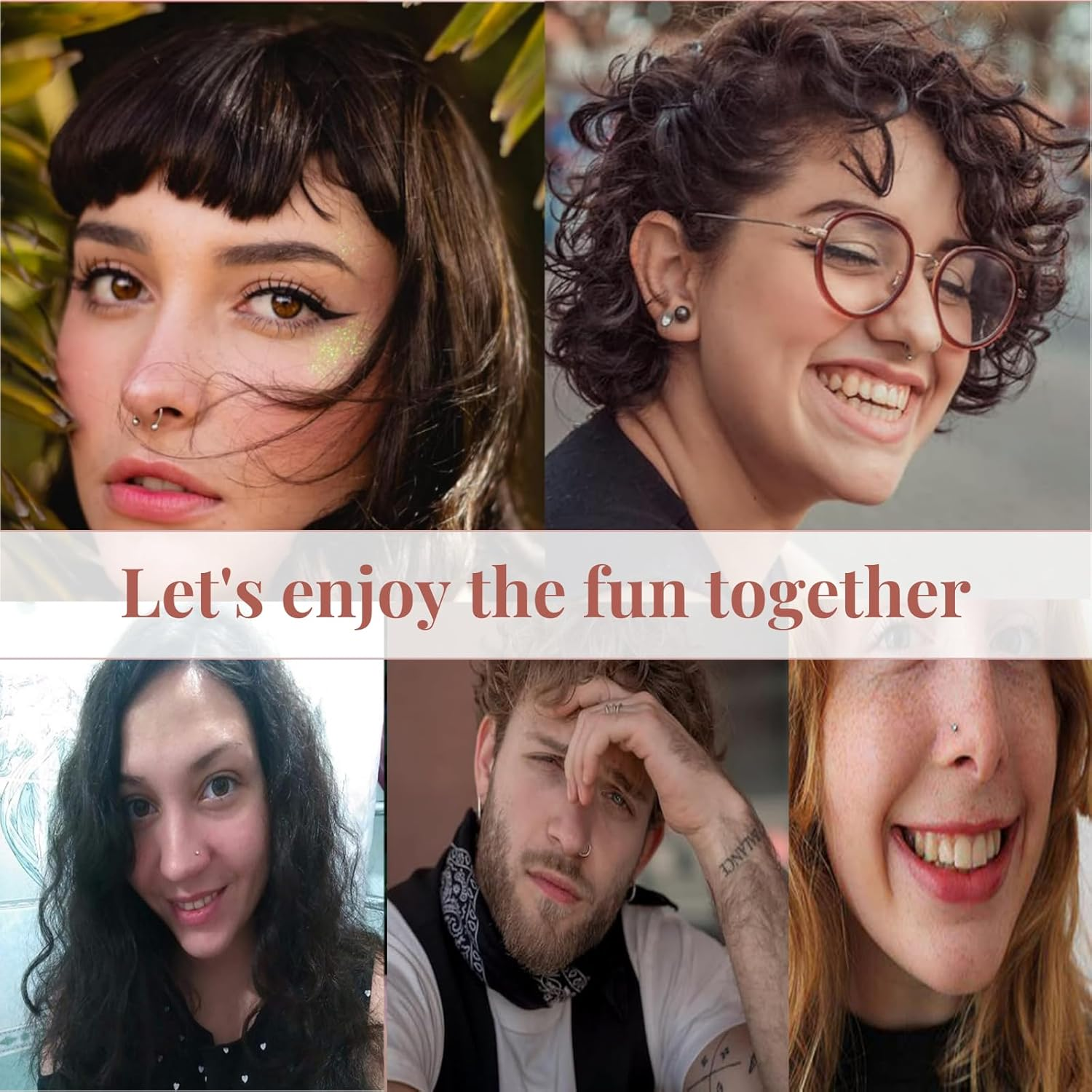 Orilace 4Pcs Nose Piercing Kit - Self Disposable Nose Piercing Gun Easy Safe Low Pain at Home Piercing Kit Tool Built-In Nose Stud - Pink image number 6