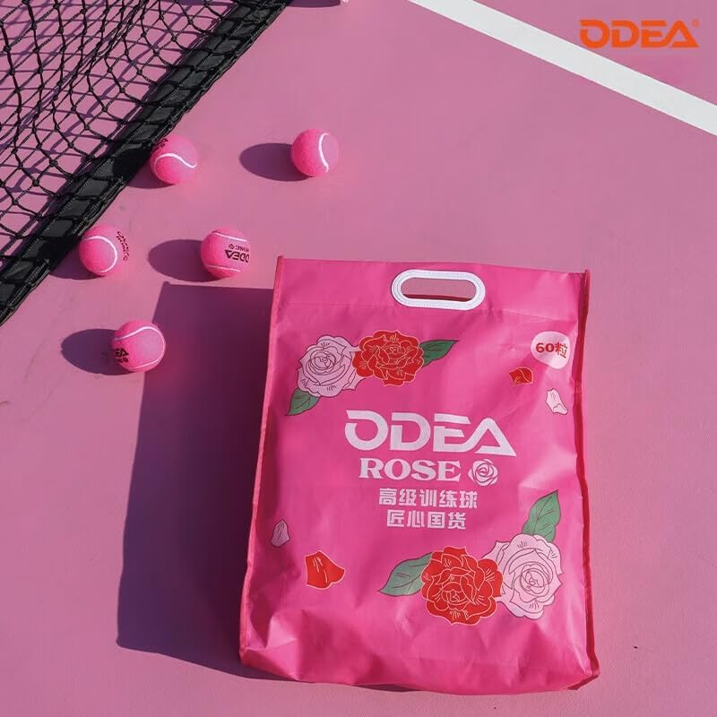 Odea Rose Pink Tennis Balls,Durable Felt & Precision Control,Stylish for Women, ITF Certified, All-Court Use image number 1