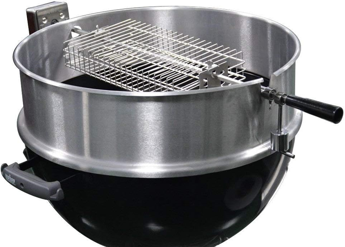 Onlyfire 6042 BBQ Stainless Steel Flat Spit Rotisserie Grill Basket for Any Grill, Fits 1/2" Hexagon, 3/8" Hexagon, 3/8" Square&5/16" Square Rotisserie Spit Rods image number 1