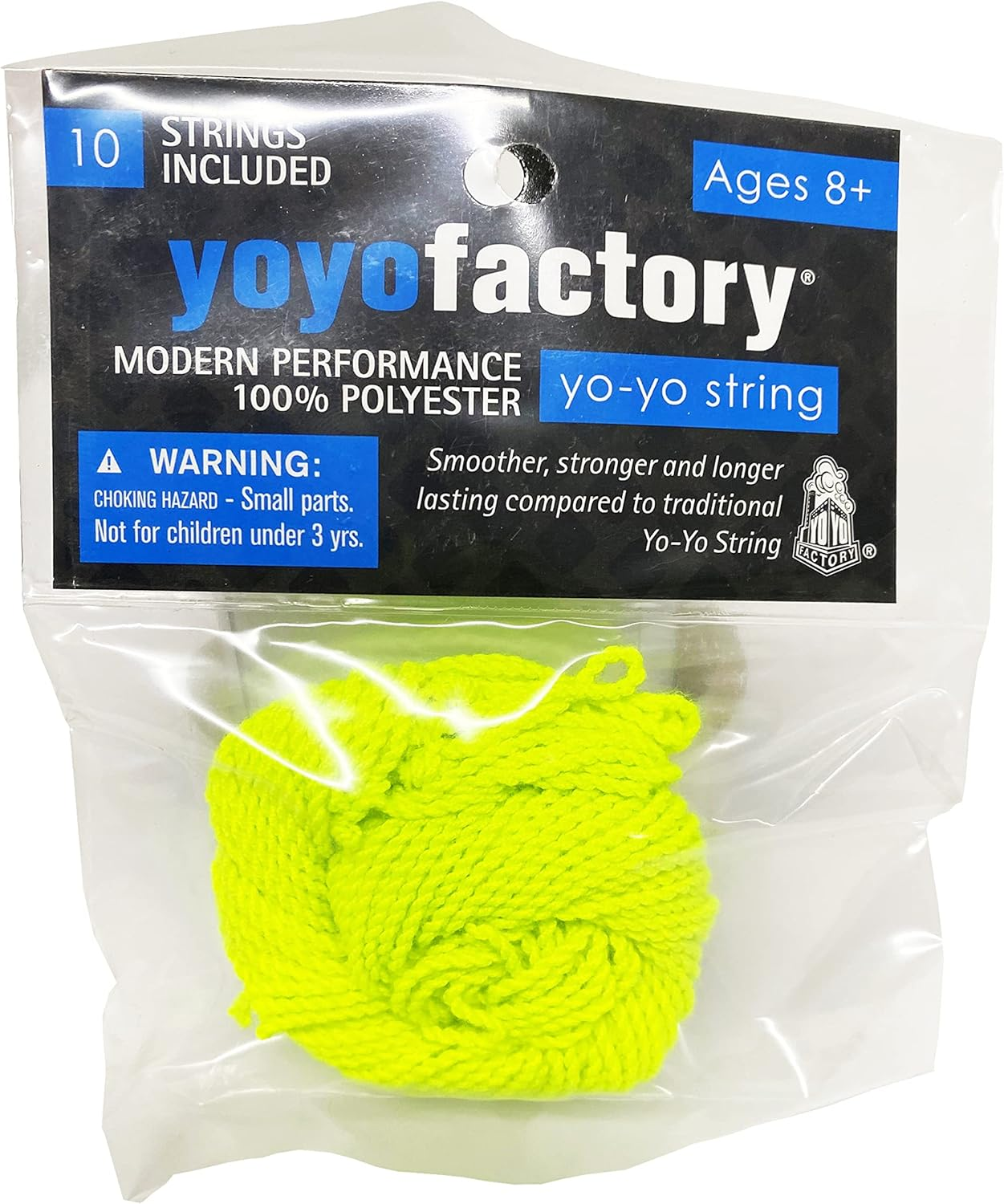 Yoyo Factory Yo Yo String, Solid Colour (Pack of 10)