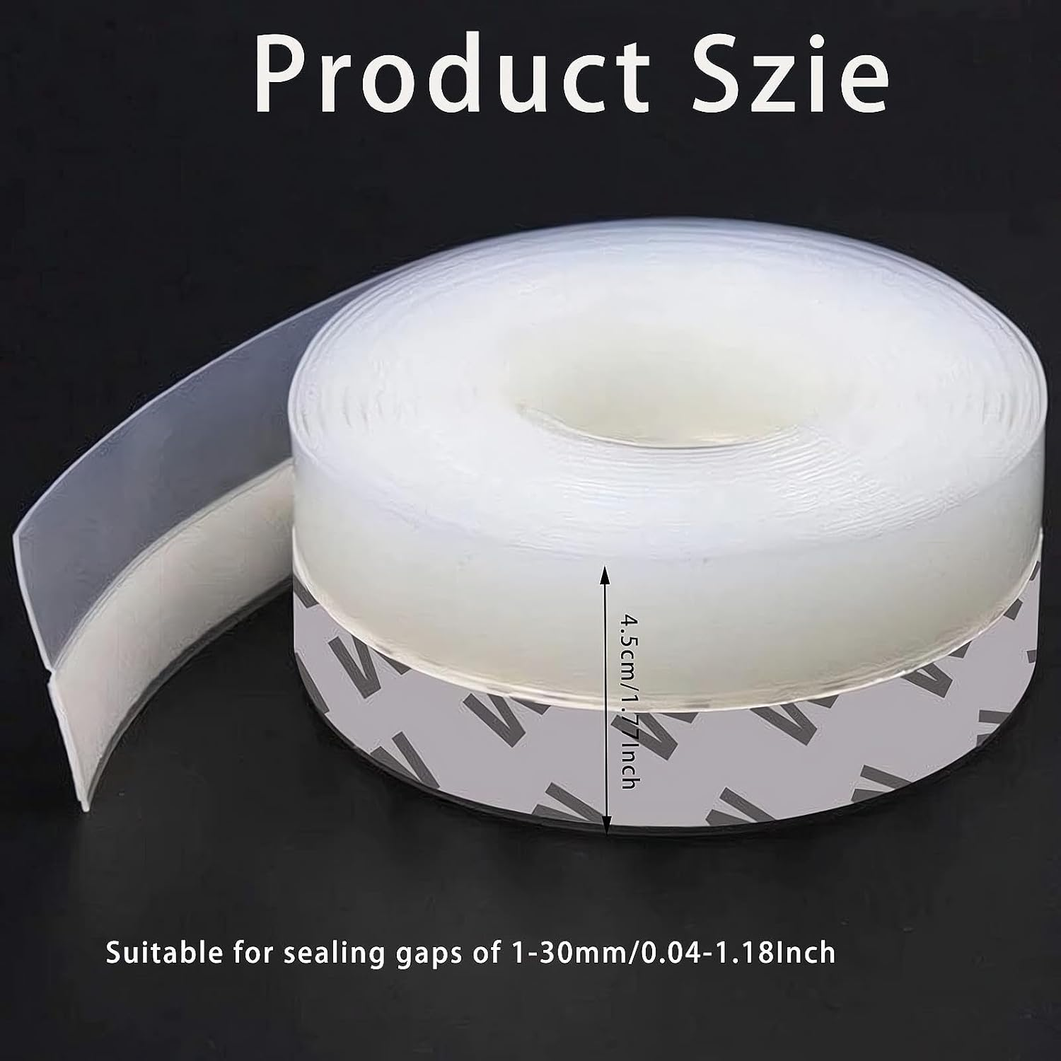 32.8FT Transparent Silicone Weather Stripping Door Seal for Doors Windows Shower Glass Gap, No Residue Glass Shower Door Seal Strip under Door Draft Stopper Silicone Sealing Tape image number 5