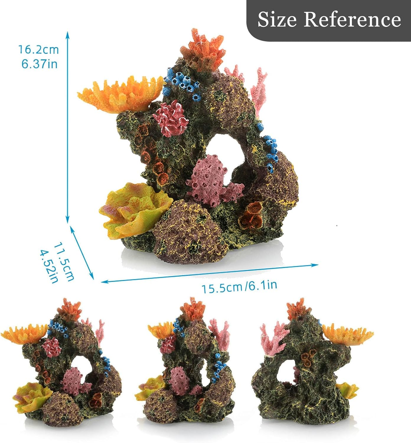 Aquarium Coral Decor,Artificial Coral Reef Rock Decor, Aquarium Decoration Underwater Plants Fish Tank Ornament,Colorful for Fish Tank & Landscape Decoration,Resin Coral (03) image number 3