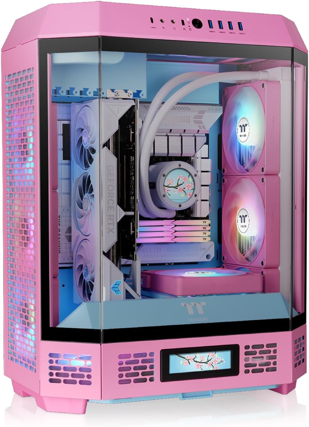 Thermaltake the Tower 600 Tempered Glass Mid Tower Case Bumblebee Edition, CA-1Z1-00M4WN-00