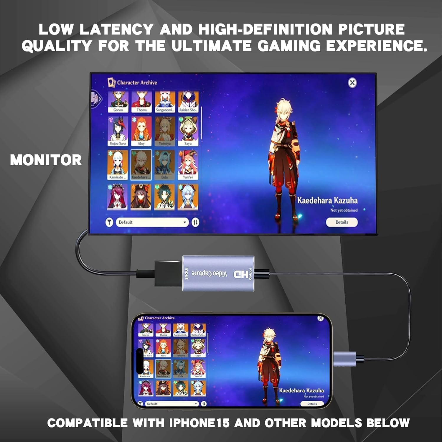 4K HDMI Capture Card, Cam Link Video Capture Card HDMI to 1080P Type-C for Windows Mac OS System for Streaming Gaming Meeting to Adjust PS3 Xbox 4 Switch image number 1