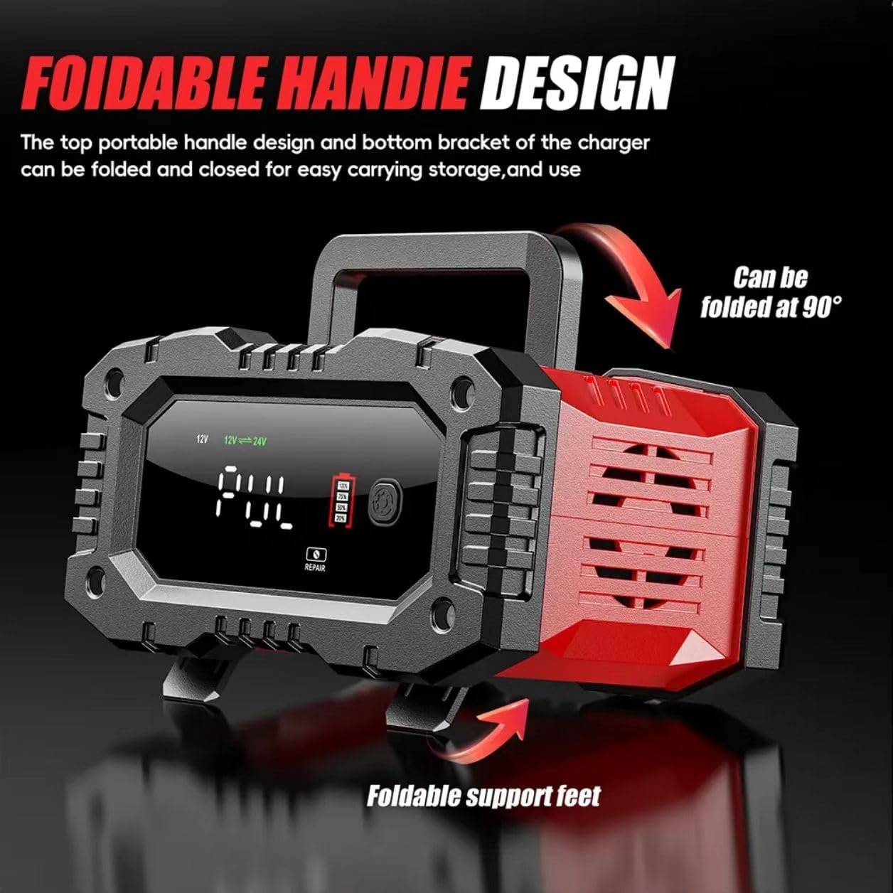 Smart Car Battery Charger AU Plug for 12V 20A / 24V 10A Motorcycle Truck Lawn Mower Lead Acid AGM Gel Lifepo4 Batteries Tender Automotive Fast Pulse Repair Trickle Chargers Maintainer image number 4