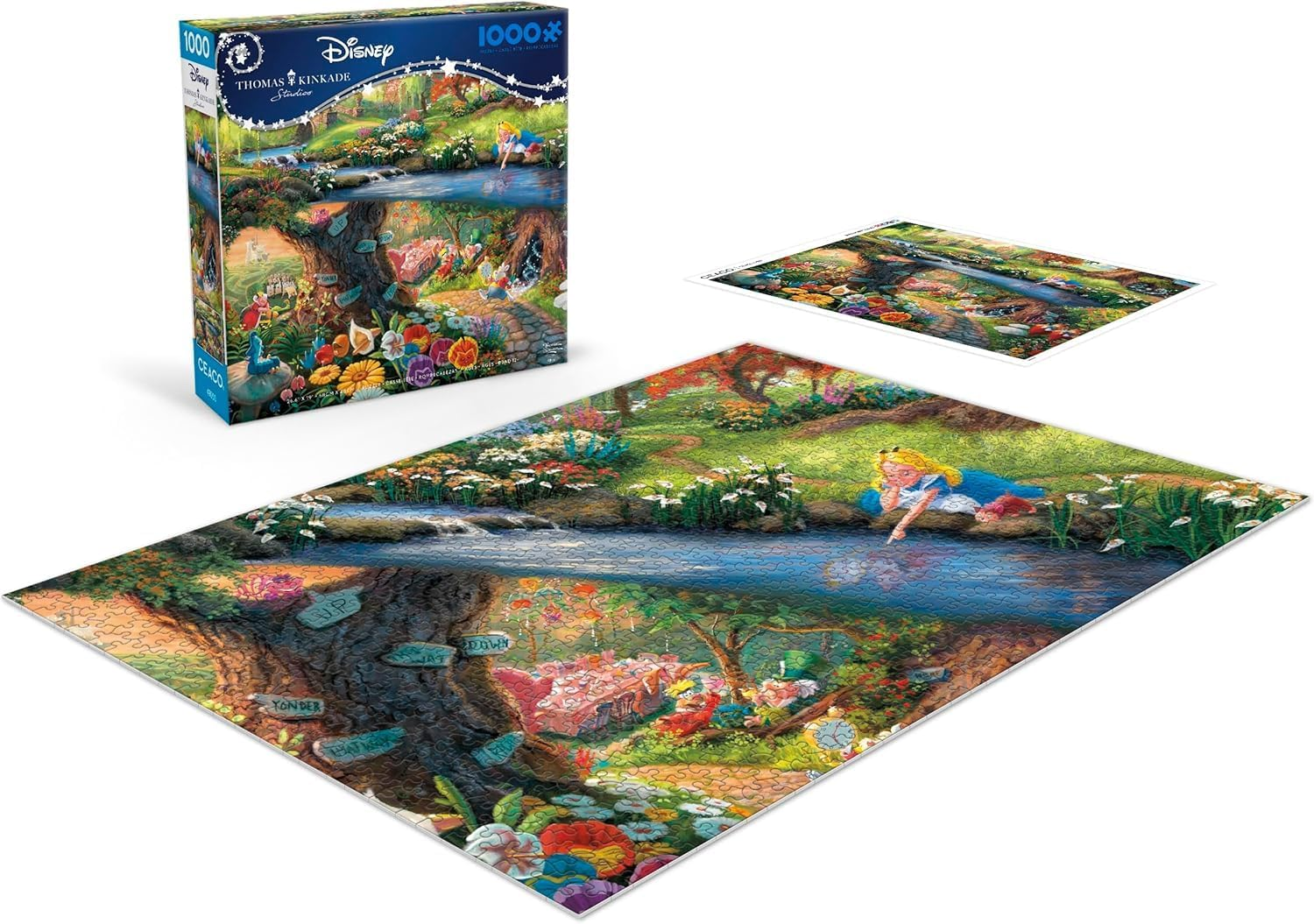 Ceaco - Disney - Thomas Kinkade - Alice in Wonderland - 1000 Piece Jigsaw Puzzle image number 4