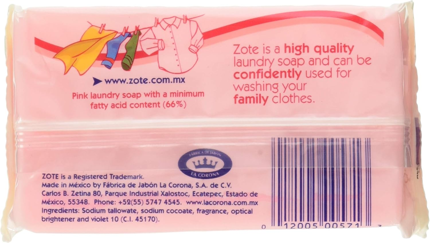 Zote Pink Soap Pack of 3 Total 14.1 Oz