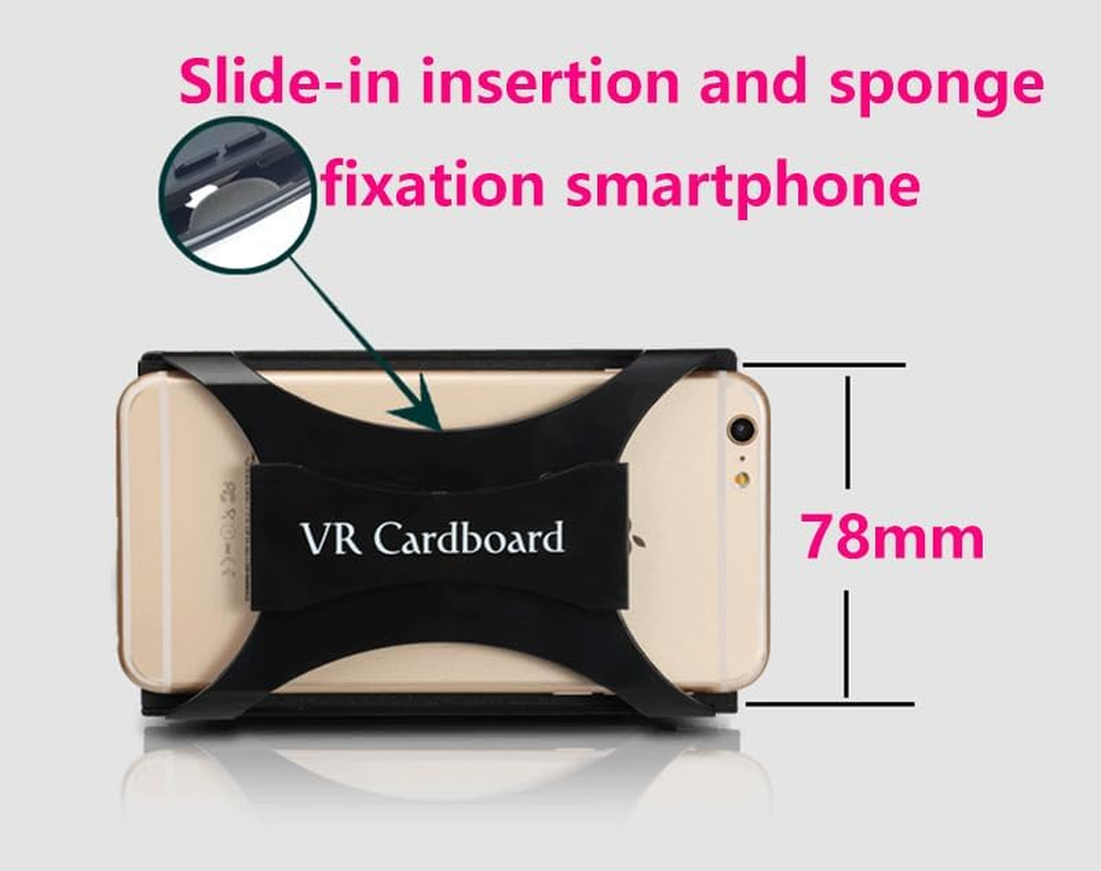 Google Cardboard VR,VR Headsets Virtual Reality Glasses and Comfortable Head Strap for All 4-6.8 Inch Full Screen Smartphones image number 5