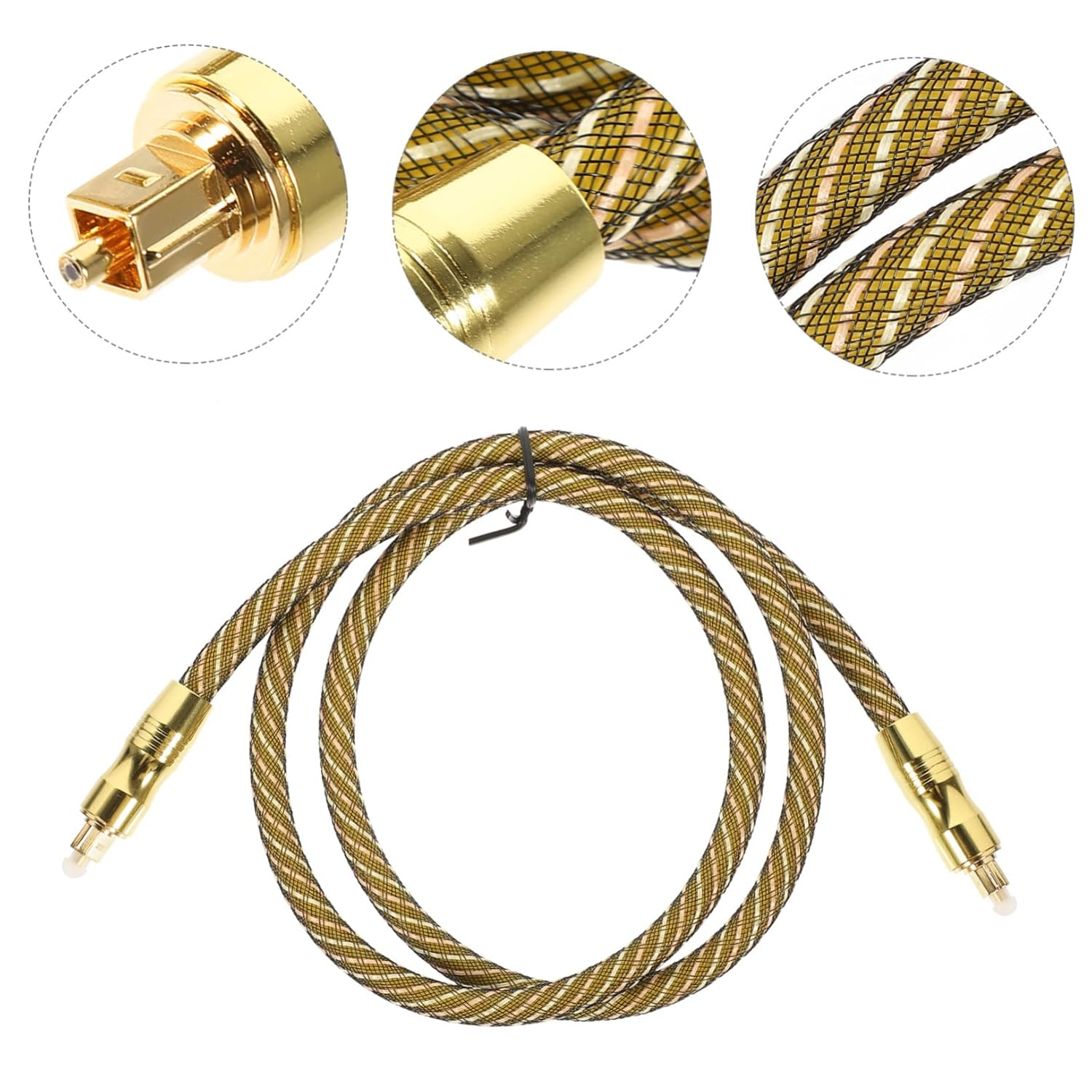 Yardenfun 1M Fiber Optic Cable for Home Theater Digital Optical Audio Cable Optic Male to Male Cord image number 2